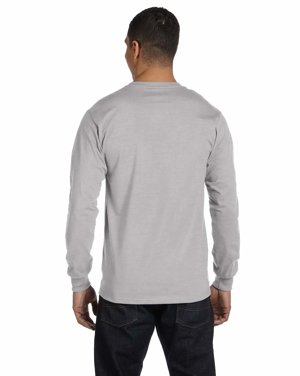 Hanes Koszula Mężczyźni Essentials Long-sleeve T-shirt, Crewneck Cotton T-shirts for Men, 2-pack (2 w zestawie)