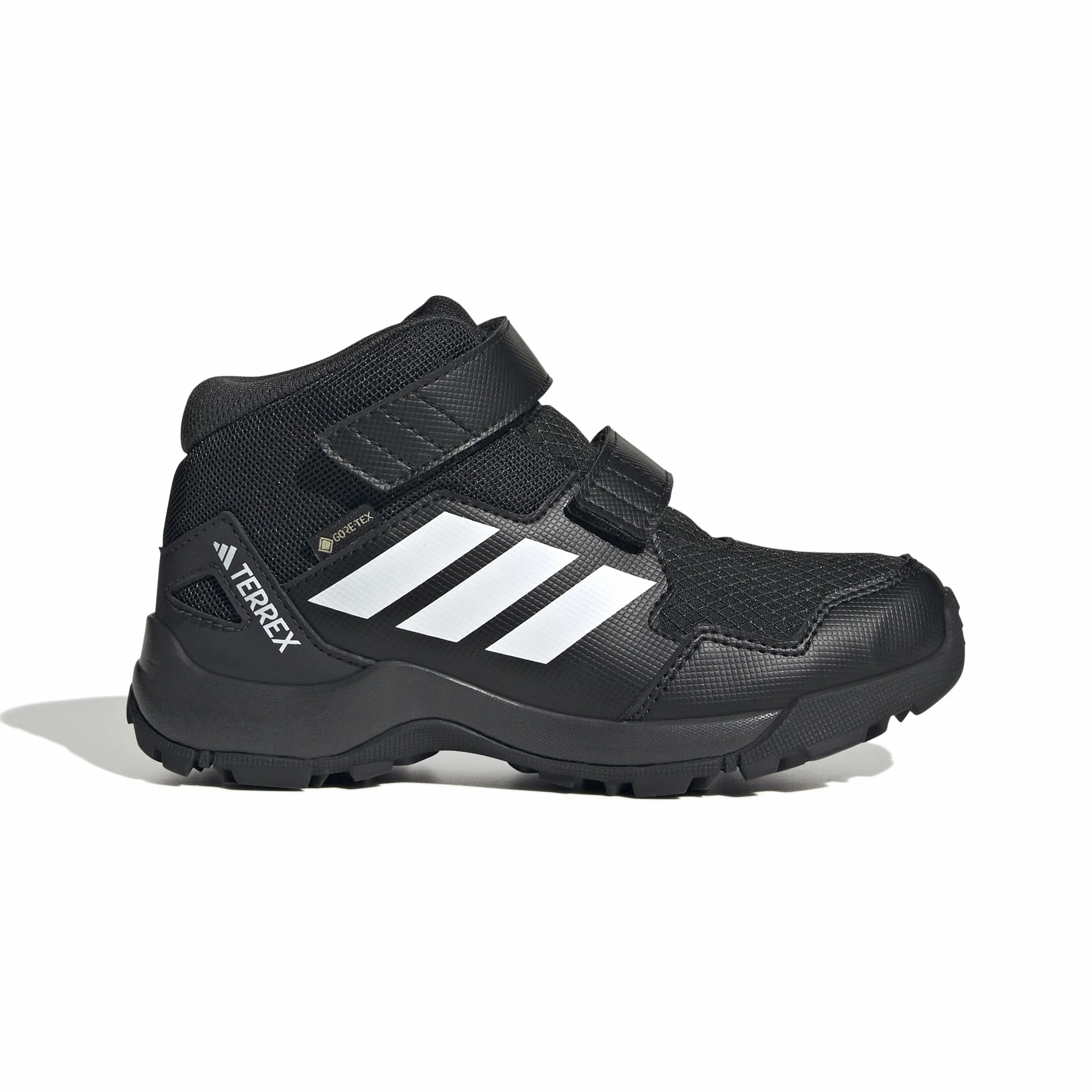 adidas Uniseks - dzieci Terrex Skychaser Mid Gore-Tex Hiking Kids Shoes, Core Black/Ftwr White/Semi Impact Orange, 32 EU