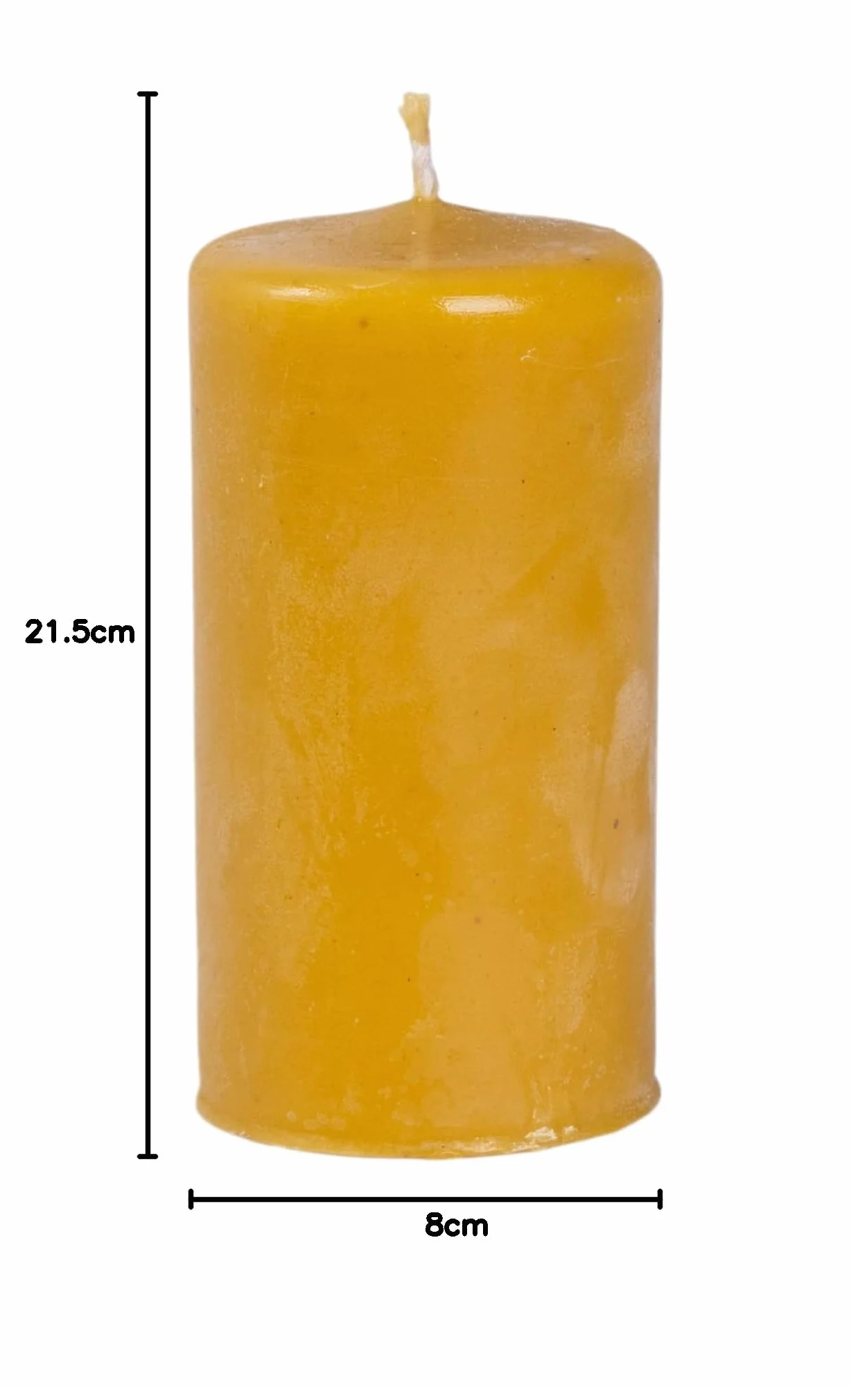 BeesWax World - Świece z wosku pszczelego ręcznie robione świece filarowe wykonane w 100% z naturalnego wosku pszczelego – bezdymne i długo palące się (Rozmiar S: ok. 9 cm x 4,5 cm)