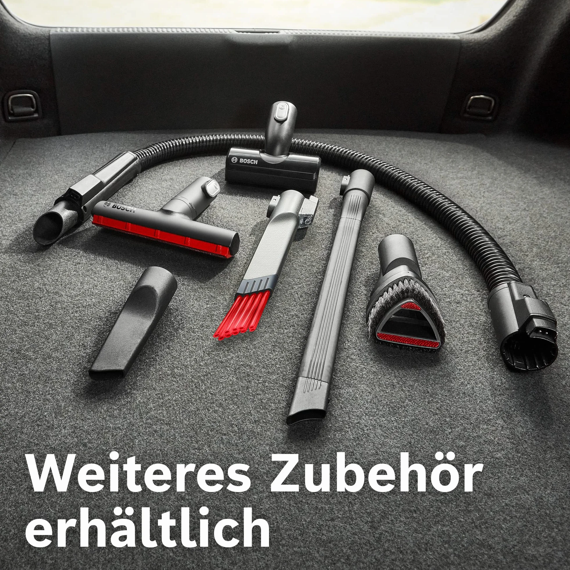 Bosch Elastyczny wąż przedłużający BHZUFEH, odpowiedni do wszystkich bezprzewodowych odkurzaczy akumulatorowych Unlimited, bardzo długi, bardzo elastyczny, nadaje się do czyszczenia wnętrza pojazdu,