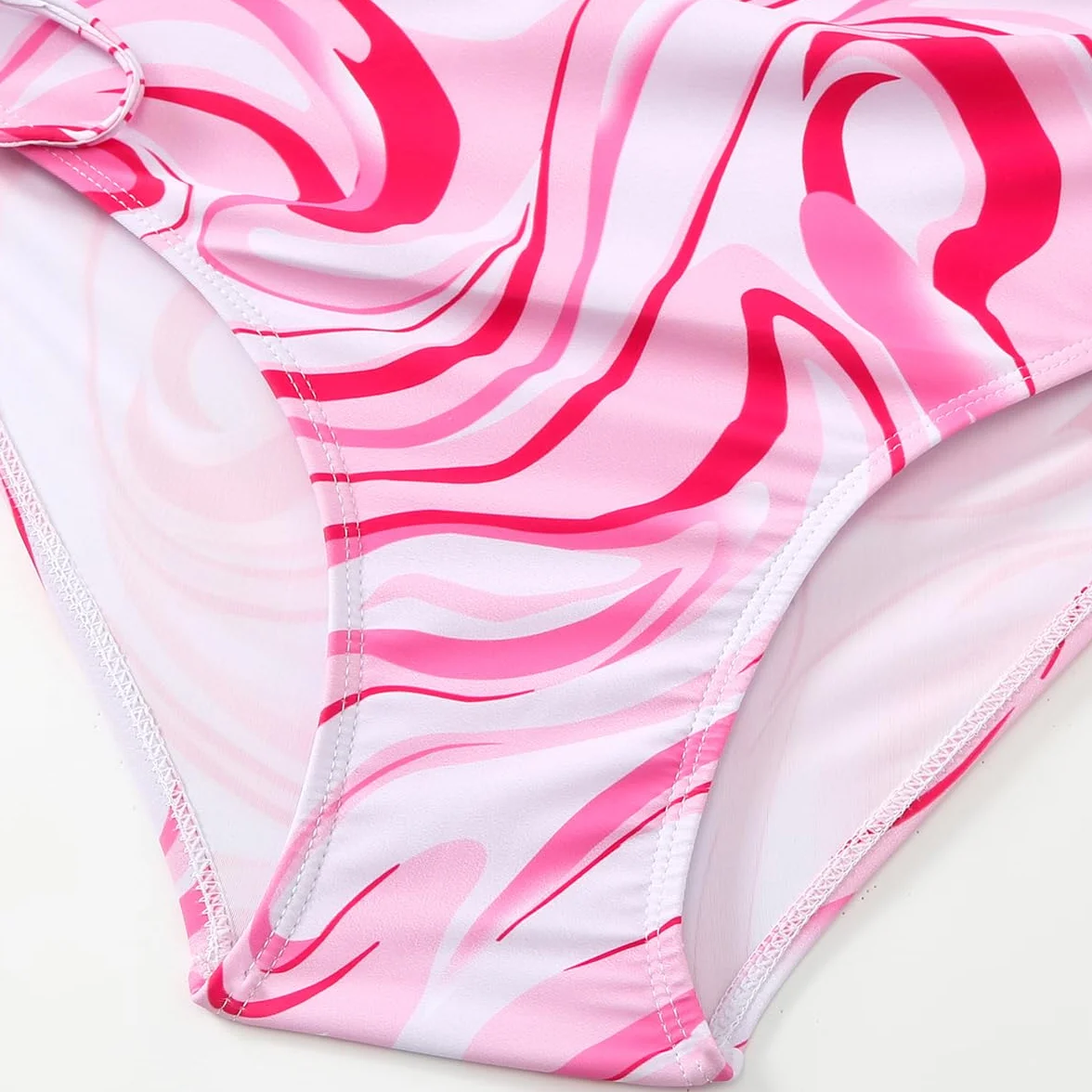 Stylowy strój kąpielowy ciążowy nadruk jednoczęściowy z wiązaniem na ramionach bikini ciążowe