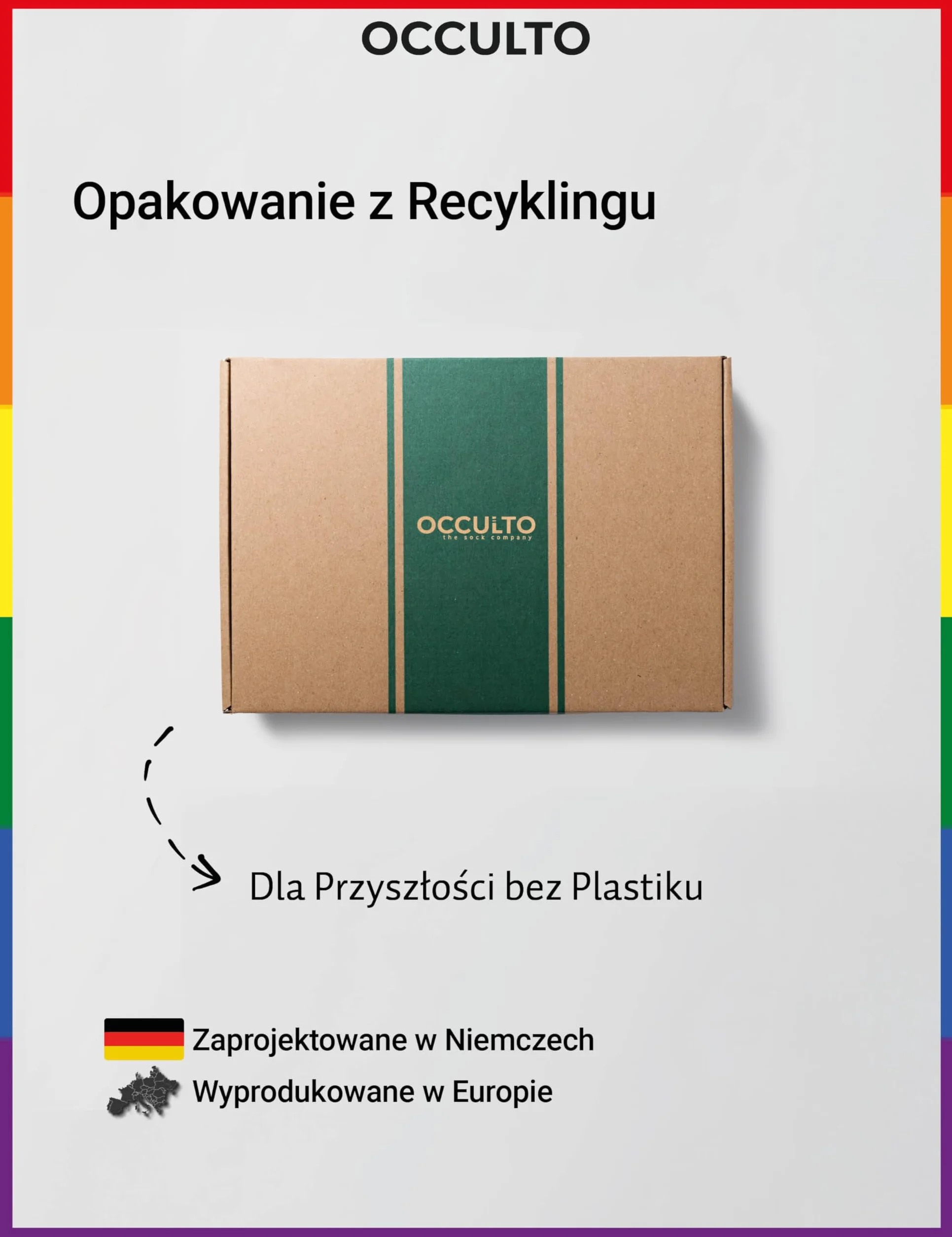 Occulto LQBTQ skarpety tenisowe damski & męskie 3 pak (model: Pride)