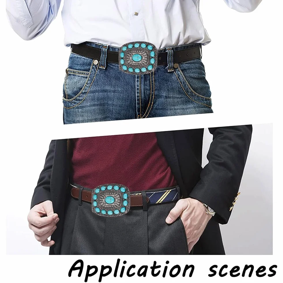GORGECRAFT Turkusowa klamra do paska czerwone średniowieczne klamry vintage zachodnie styl czeski moda kwadratowa biżuteria turkusowa biżuteria Punk zapięcie paska akcesoria dla kobiet kowbojka