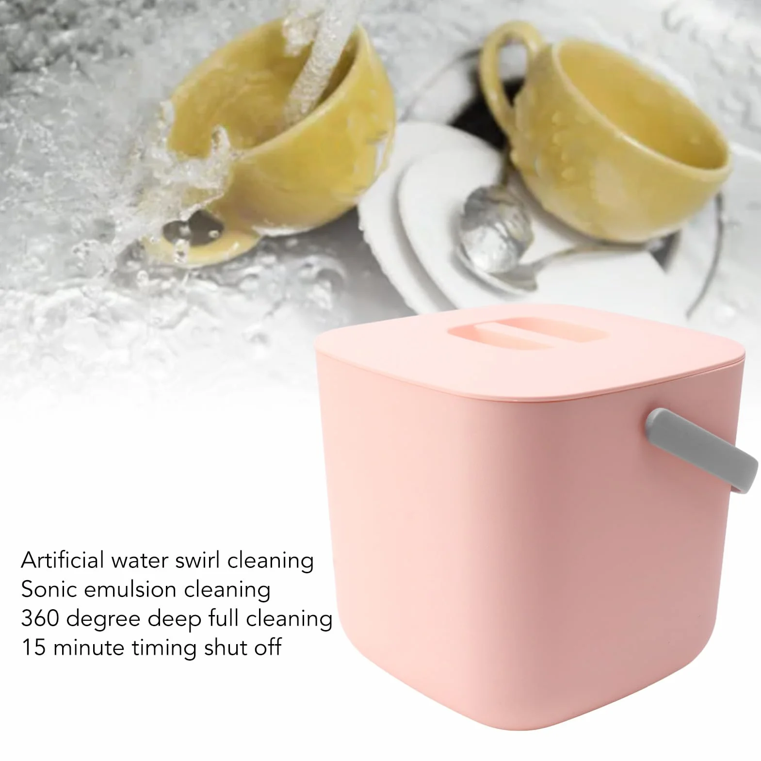 Mini zmywarka do naczyń owocowych 18W różowa