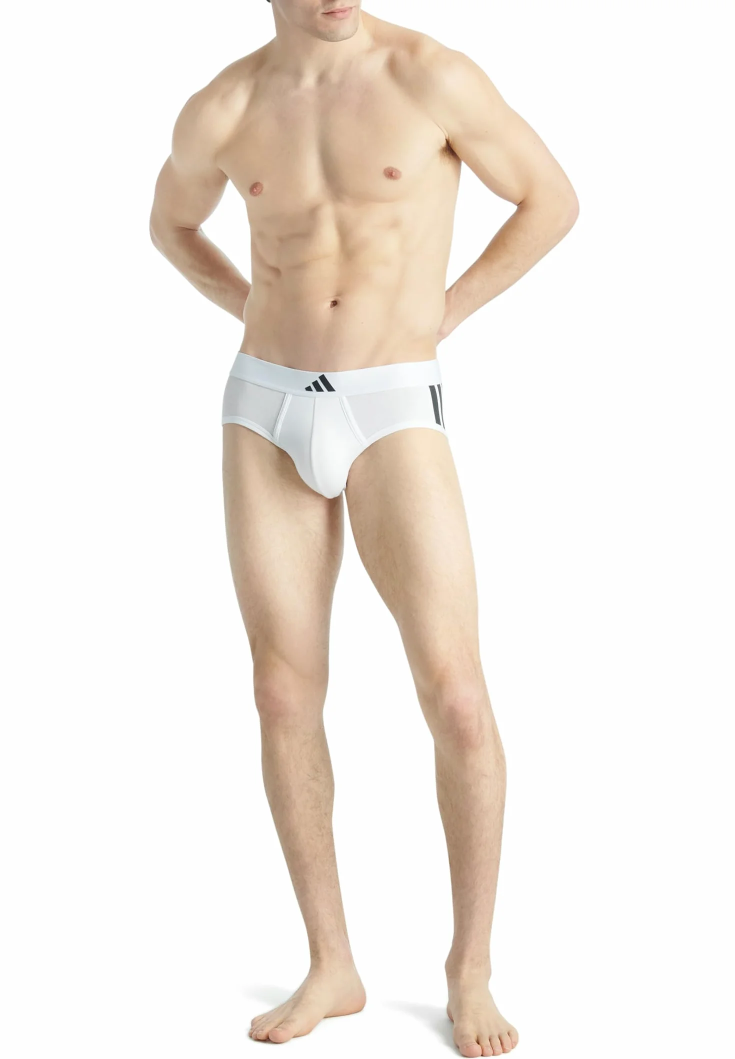 adidas Bielizna Mężczyźni Adidas Herren Unterwäsche Slip 2er Pack - Low Rise Brief (2pk) - Active Flex Cotton 3 Stripes