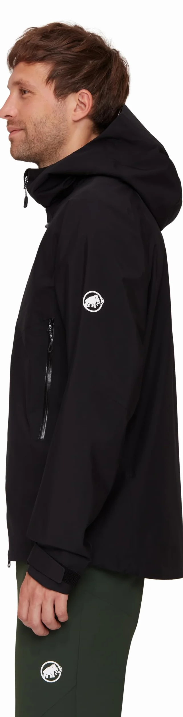 Mammut Crater IV HS Hooded Jacket Men – Męska Kurtka Wodoodporna z Kapturem | Oddychająca i Lekka | Czarna, Rozmiar L