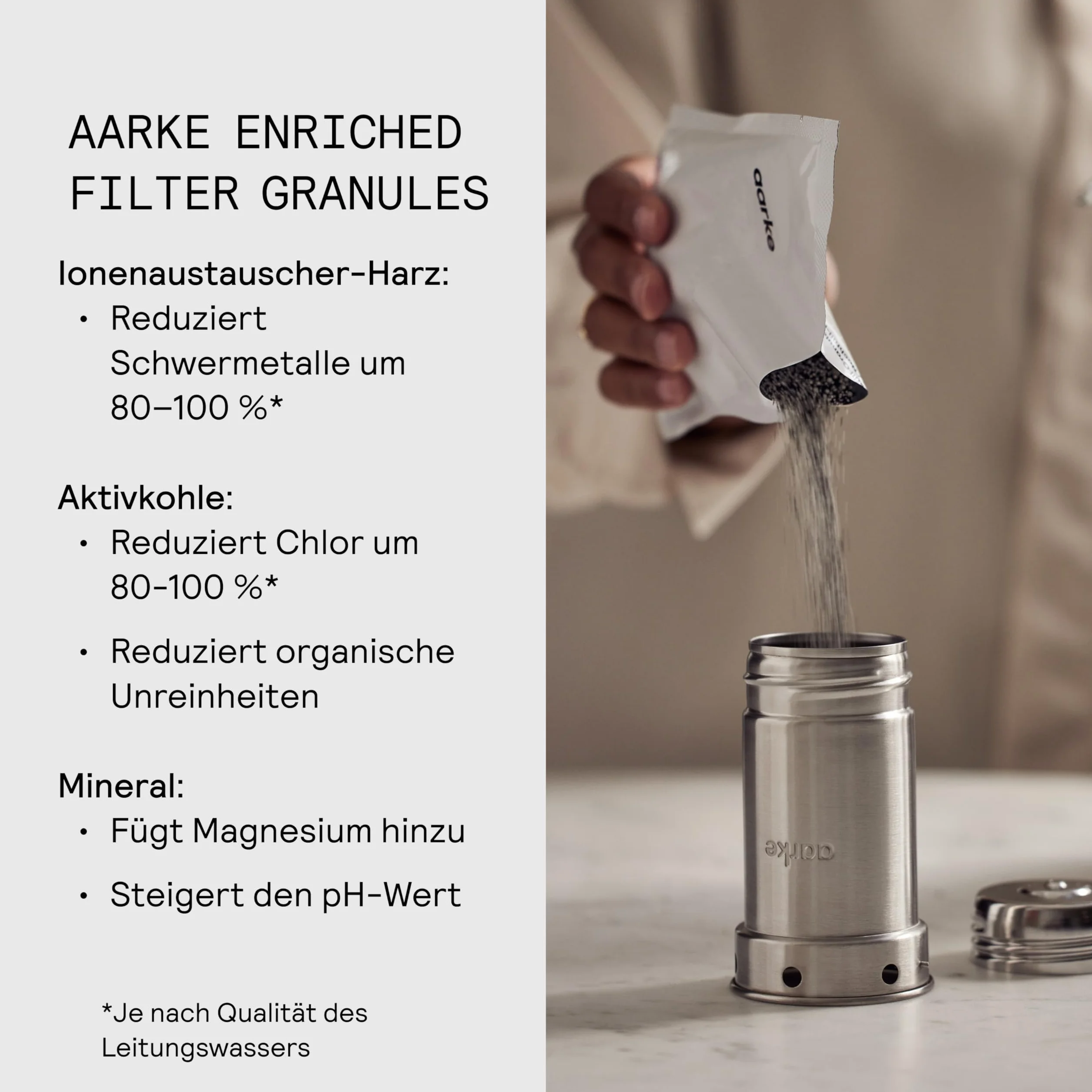 Aarke woreczki z granulkami filtrującymi Enriched do wody 3x120 l