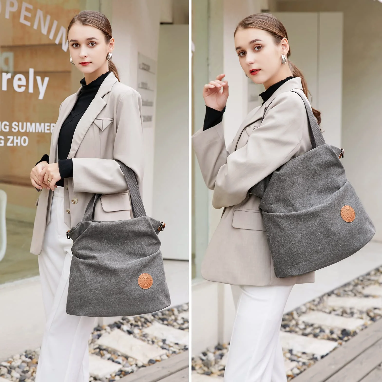 Myhozee Płótno Torebka damska - Crossbody Torba na ramię Crossbody Torba Crossover Dziewczęca Szkoła Szkolna Zakupy Szkolne
