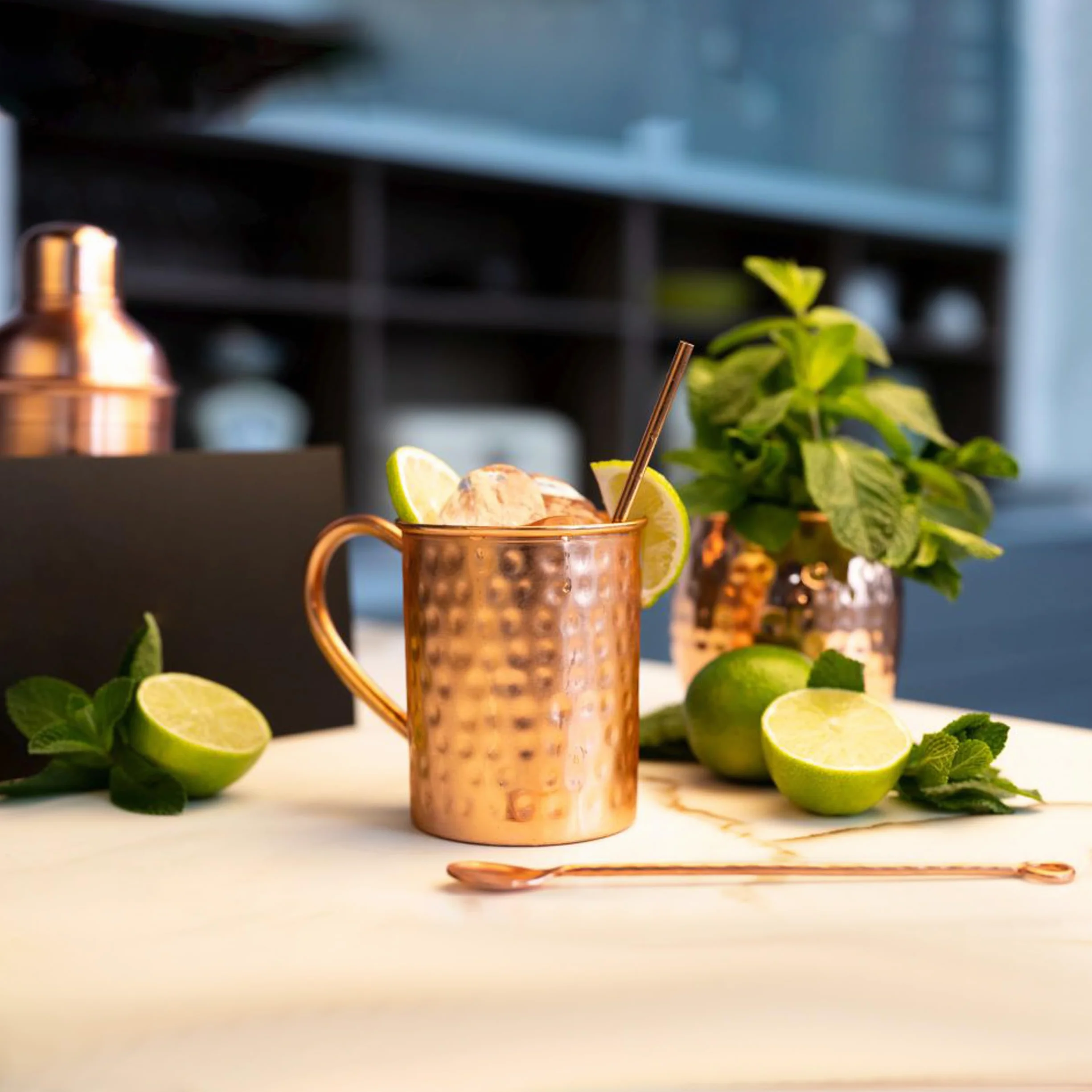 NKlaus kubek miedziany 100% czysta miedź 500 ml Moscow Mule 2 x 145 g