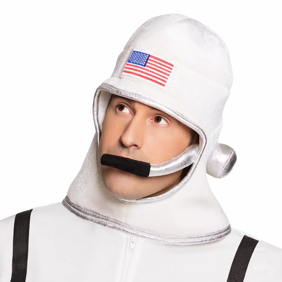 Boland 04283 – pluszowy kapelusz astronauty, kosmonauta, czapka do kostiumów karnawałowych, dodatki do kostiumów na karnawał i imprezy tematyczne
