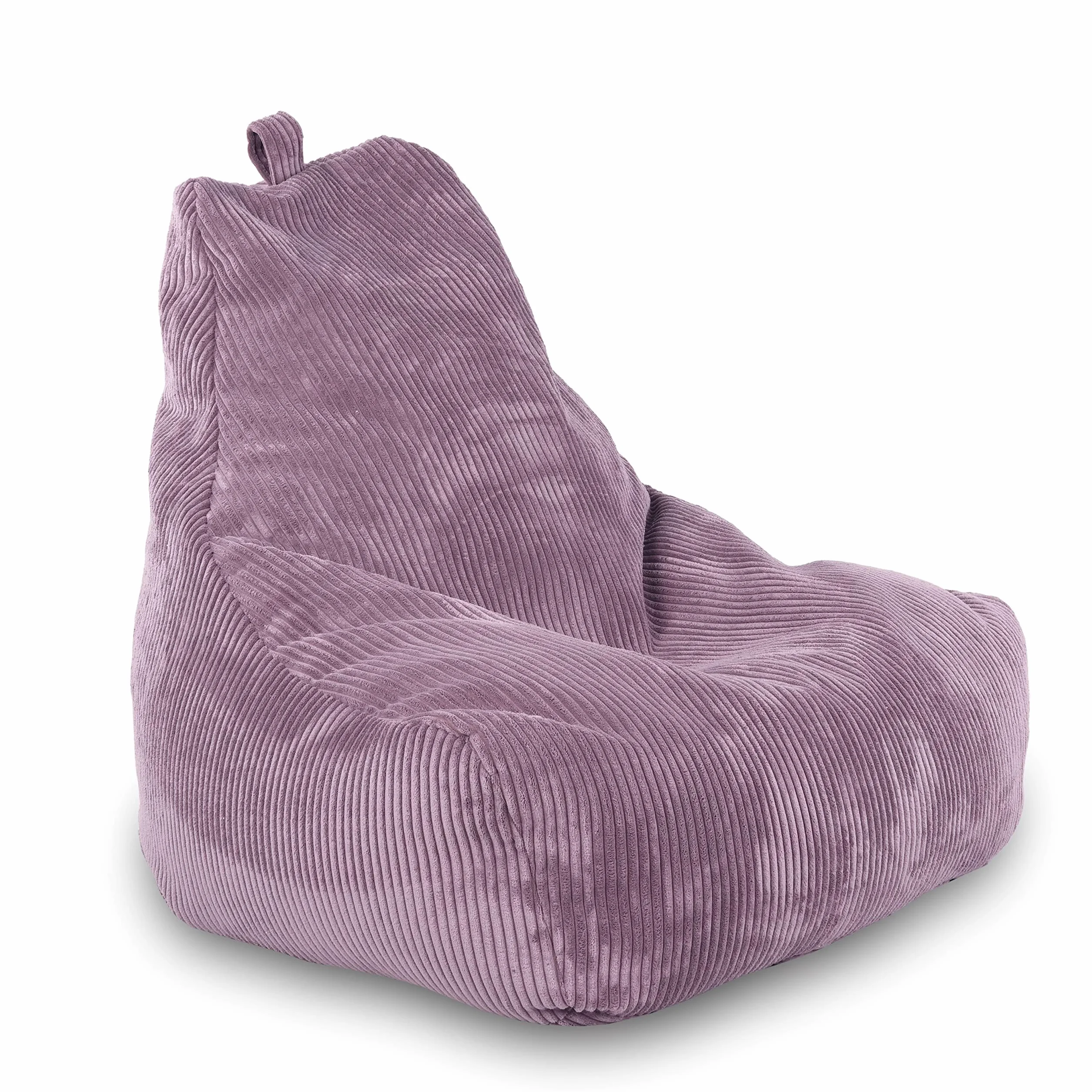 Ecopuf Keiko Siedzisko Cord Fotel Rozmiar S 75x75x70 cm welur z uchwytem i poduszką