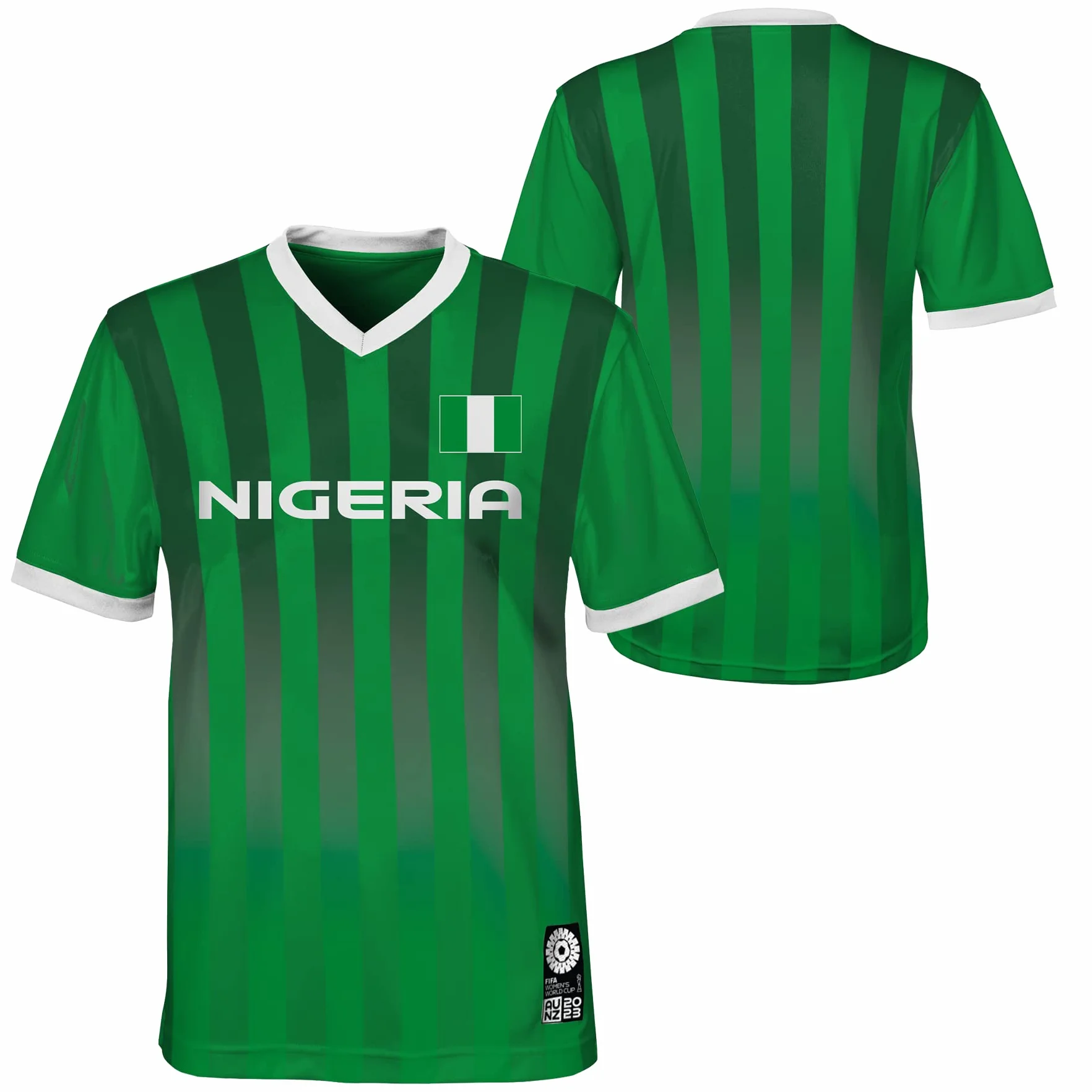 FIFA Official Team 2023 Koszulka dla Kobiet-Mistrzostw Świata w Piłce Nożnej-Nigeria T-Shirt, Zielona, XL Mixed, zielony, XL