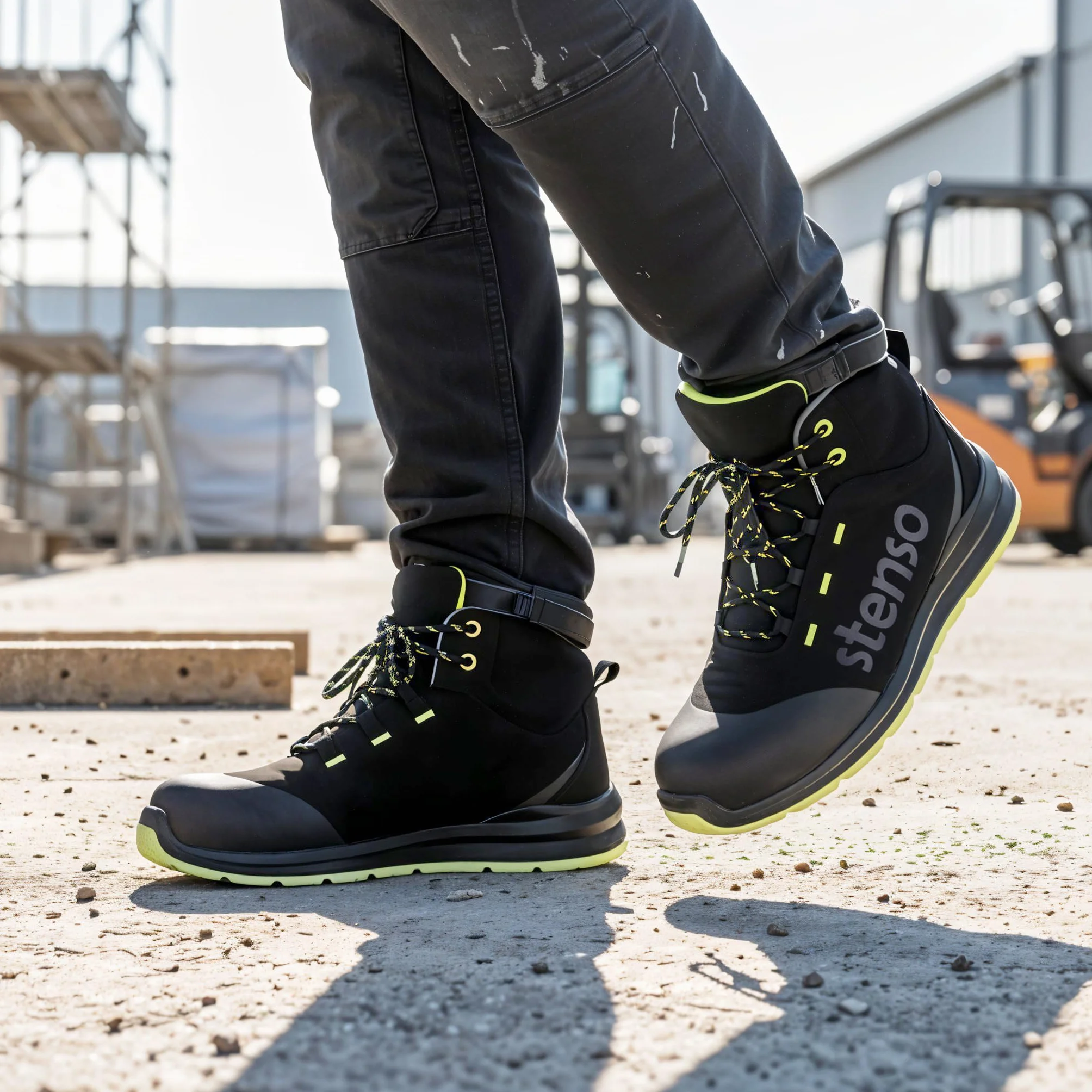 JETT Ankle MF S3 męskie buty robocze – lekkie, oddychające, wodoodporne buty ochronne dla mężczyzn – buty robocze damskie, antypoślizgowa podeszwa z poliuretanu/PU, czepek kompozytowy, antystatyczne
