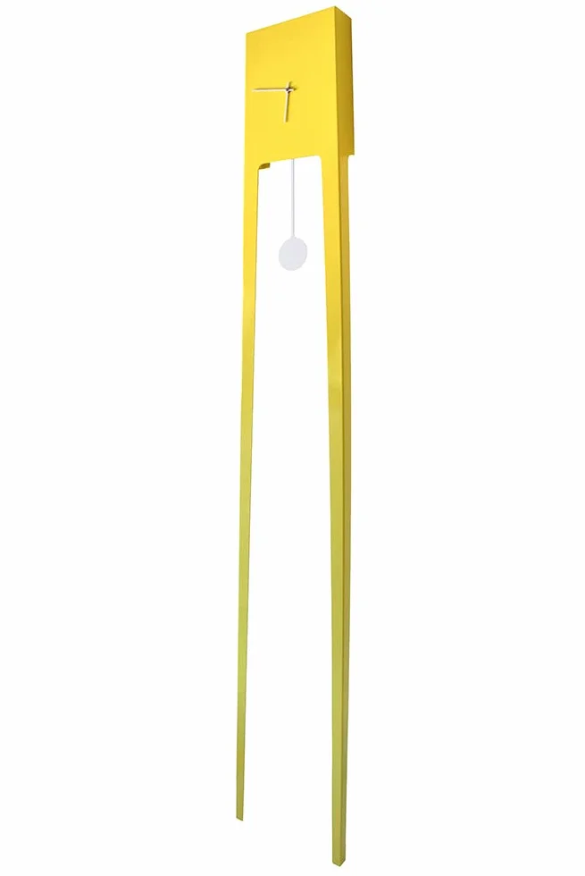 COVO Zegarek wahadłowy TIUKU, 31cm x 7cm x 190cm, Żółty