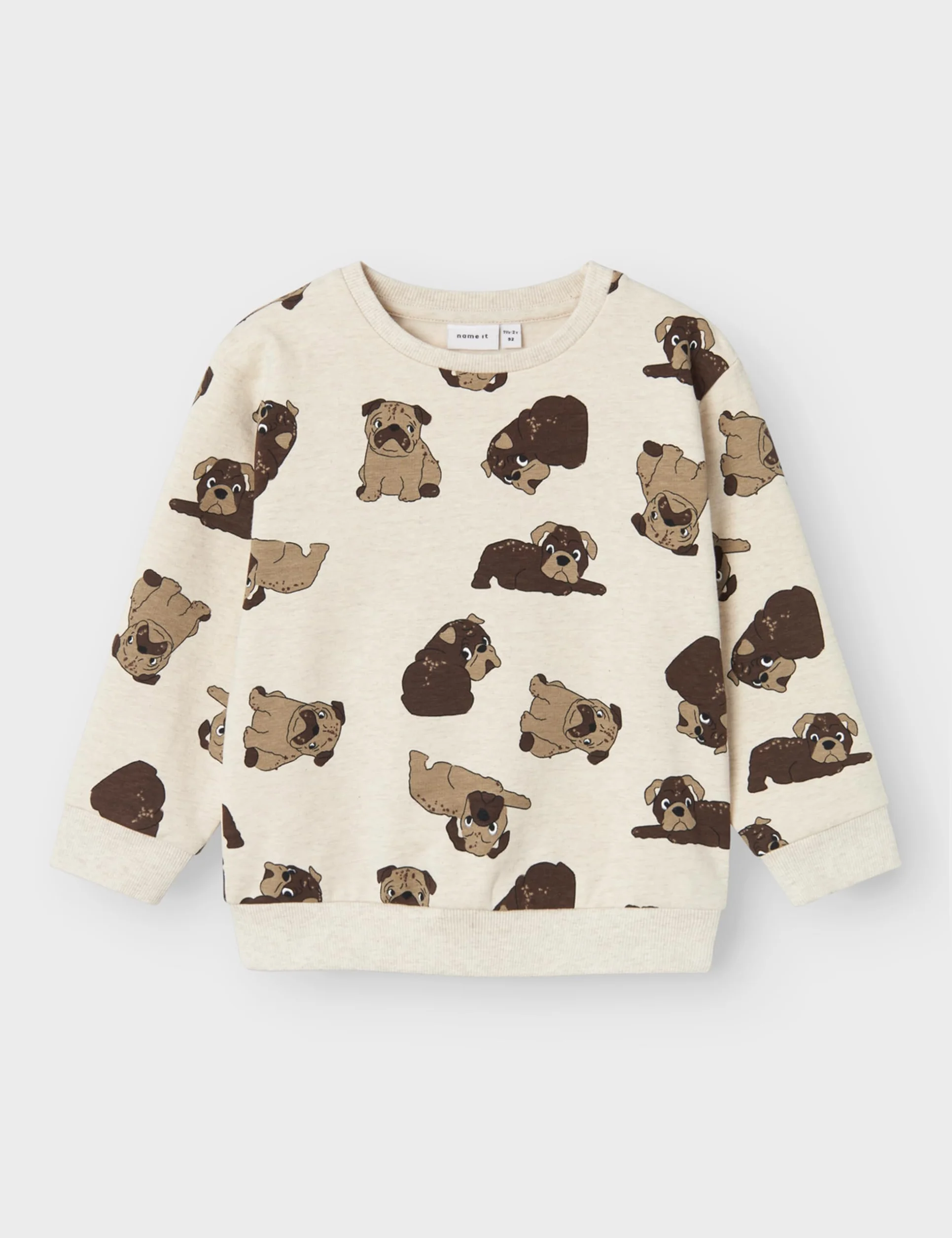 NAME IT Bluza chłopięca Nmmrasmus Nreg Sweat Bru, Peyote Melange, 92