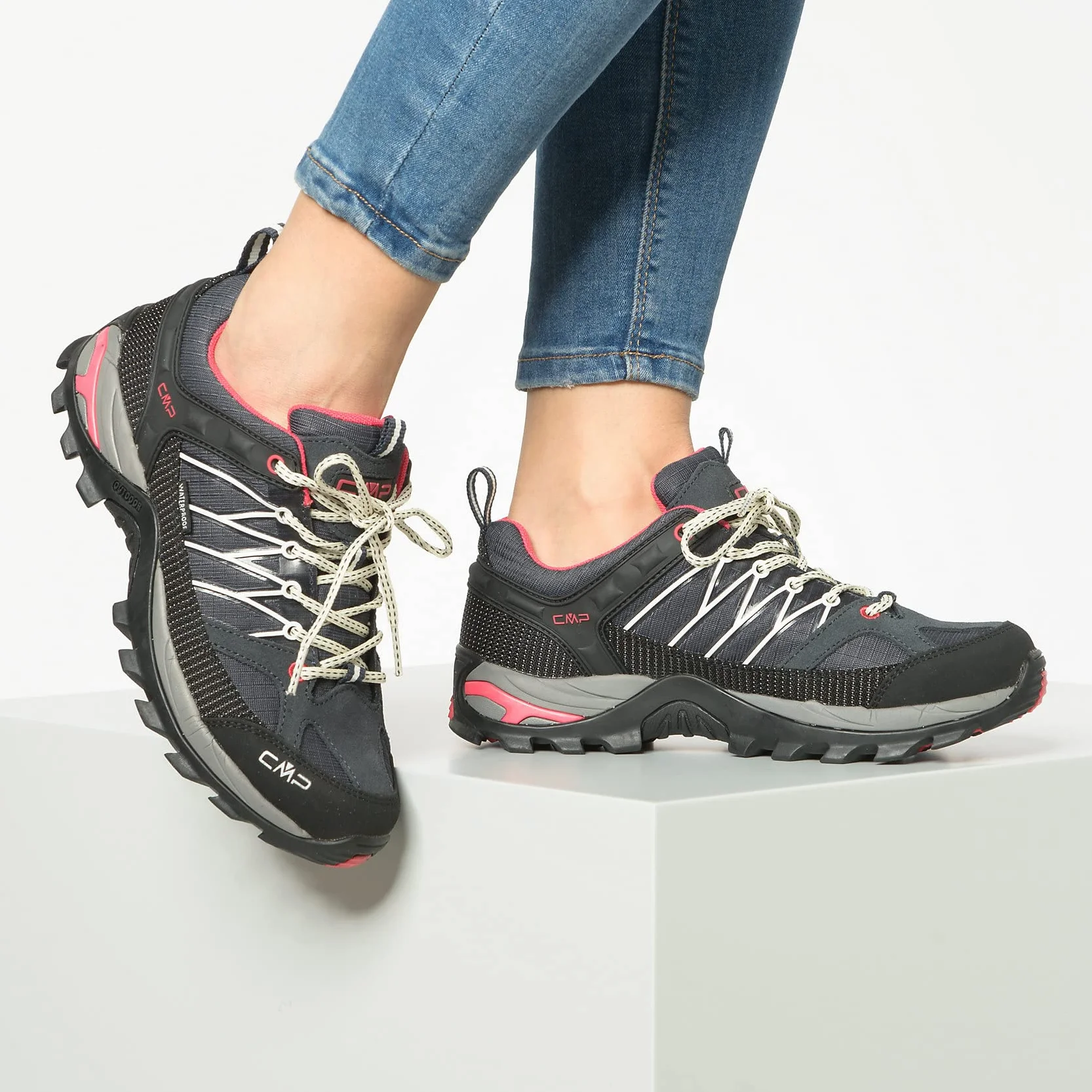 CMP Rigel Low Wmn Shoe Wp półbuty trekkingowe damskie, Antracite Off White, 37 EU