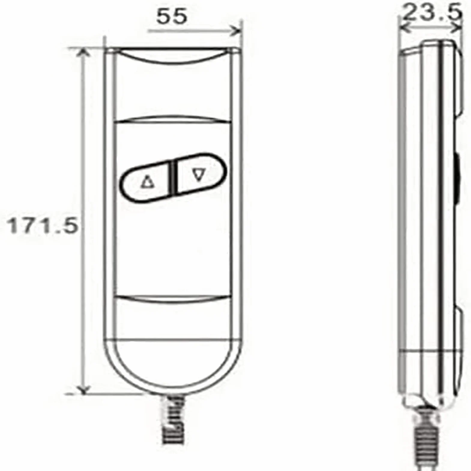 Pilot zdalnego sterowania do foteli, ABS 1,5 m, 2-przyciskowy, 5-biegunowy