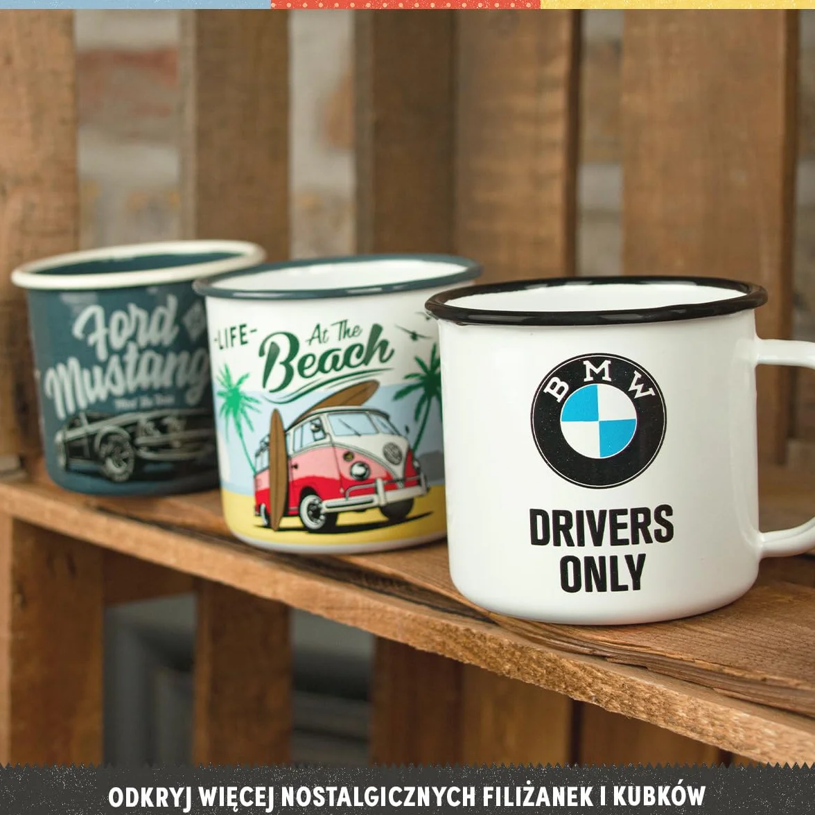 Nostalgic-Art Retro kubek emaliowany 360 ml Daimler Truck Drivers Only Oficjalny produkt licencjonowany