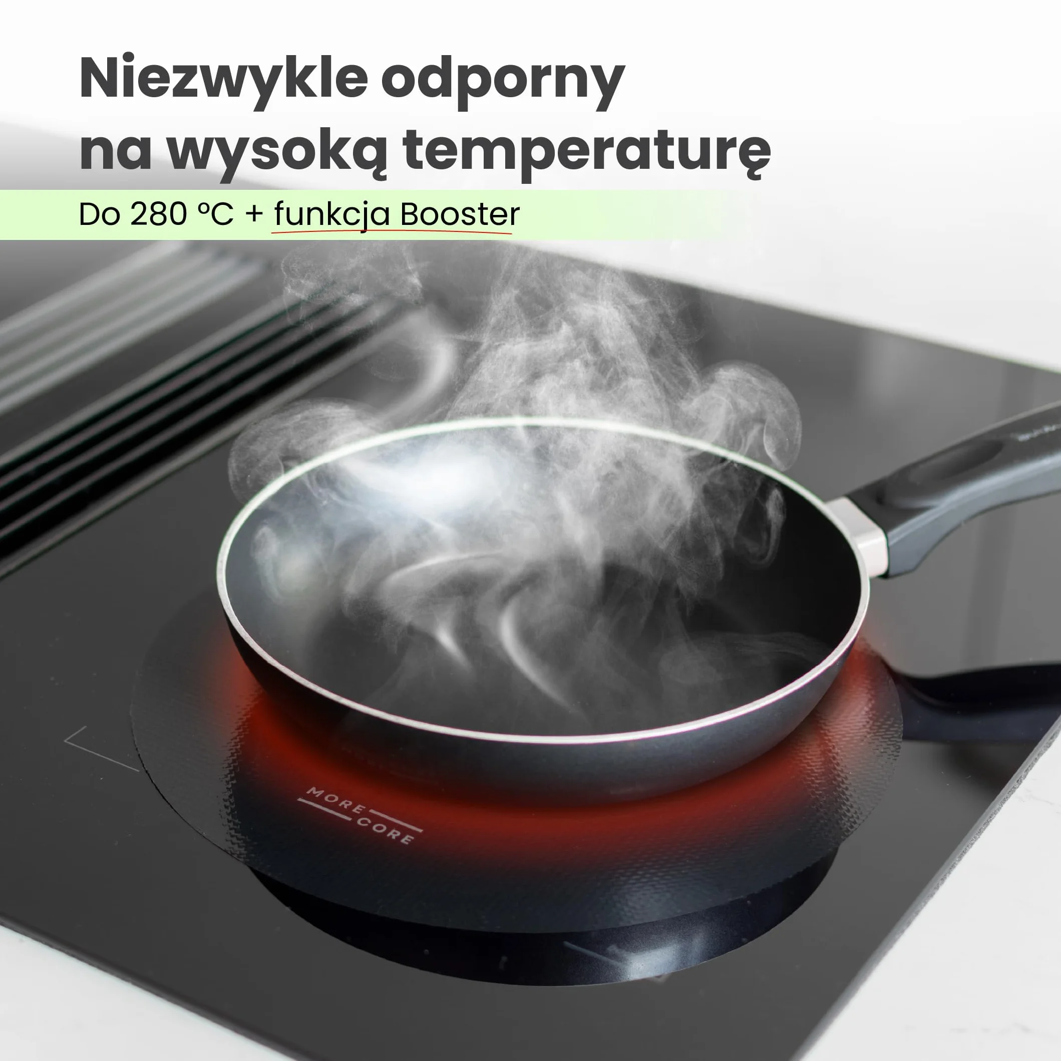 MoreCore Mata ochronna na kuchenkę | mata ochronna na kuchenkę | mata indukcyjna | osłona płyty grzewczej | mata chroniąca przed wysoką temperaturą | 4 sztuki 22 cm