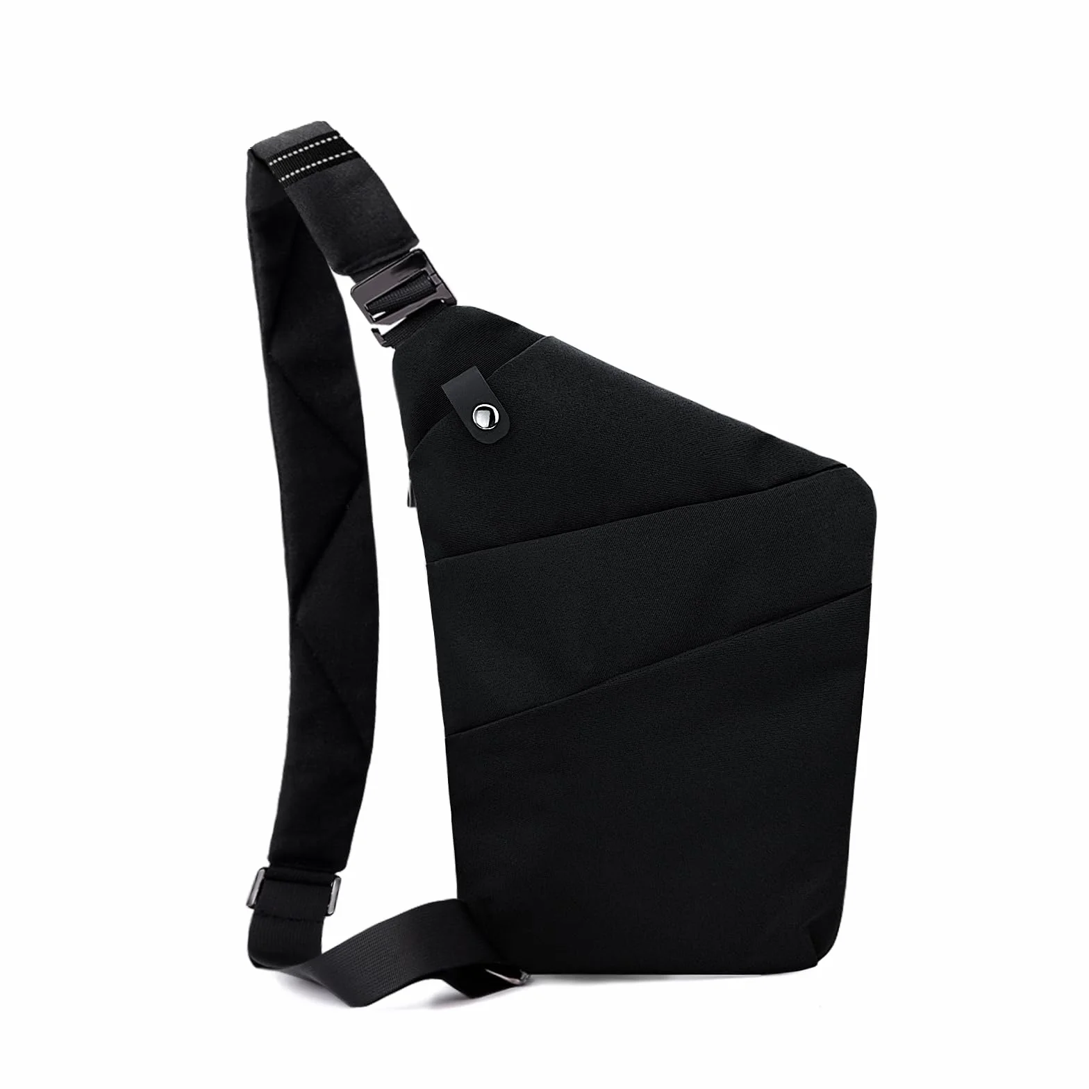 FuninCrea Sling Bag męska torba podróżna zabezpieczona przed kradzieżą z 5 kieszeniami i odblaskowym paskiem, torba na ramię, męska torba antykradzieżowa z paskiem na ramię