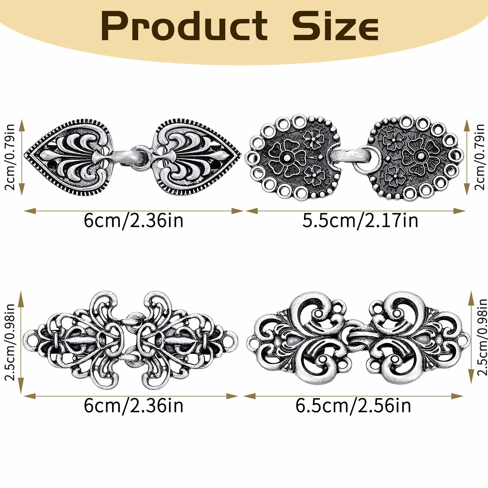 4 sztuki spinek do swetra w stylu vintage, LIUCONGBD srebrny metalowy klips do kardiganu, retro peleryna, szpilki do ubrań dla kobiet i dziewcząt, sukienki, guziki, peleryna, szalik, broszka w talii