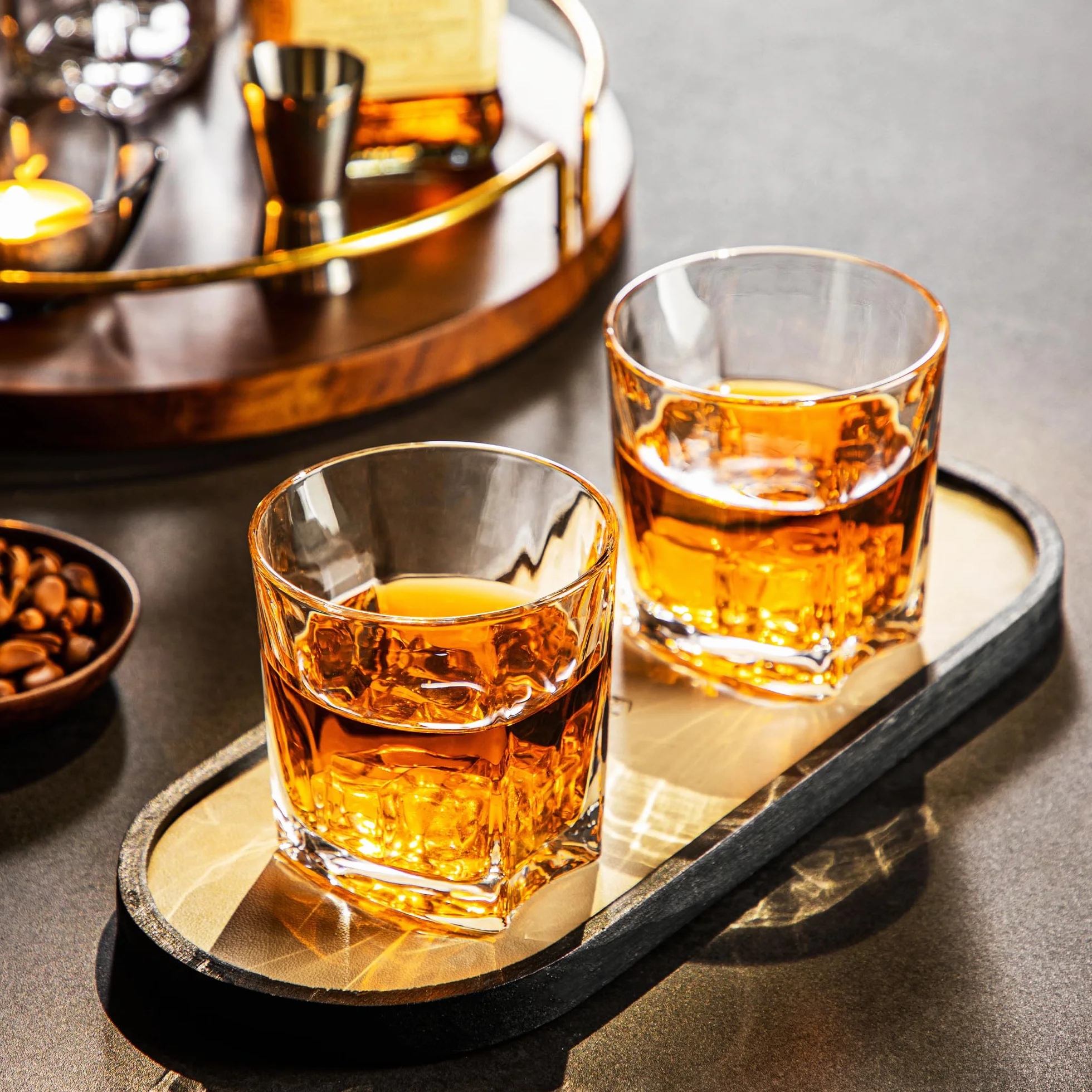 Szklanki do whisky z ciężkim dnem Twist zestaw 4 szt