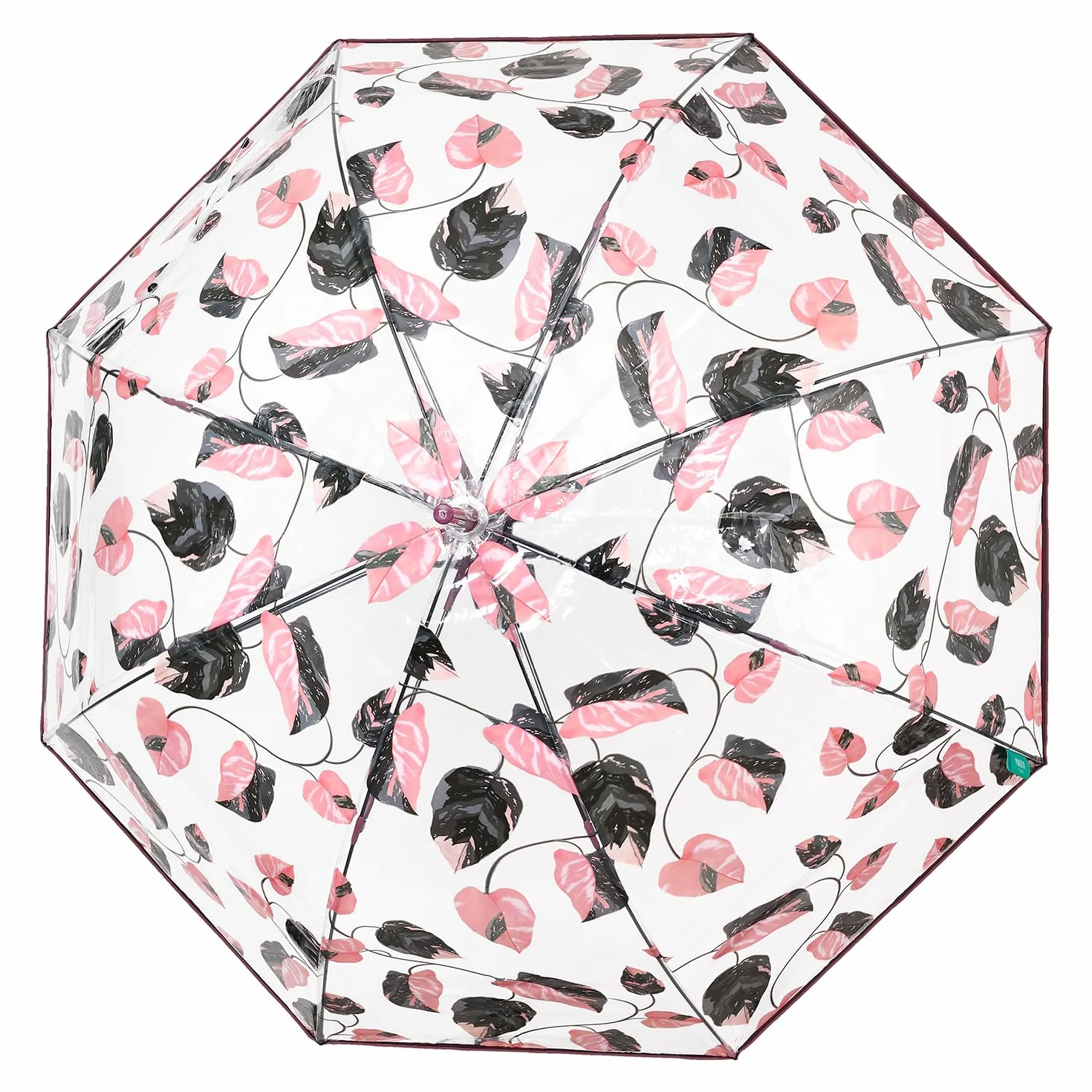 Przezroczysty Parasol Damski Automat w Kształcie Kopuły - Parasol Transparentny Wiatroodporny z Materiału POE - Parasolka Wytrzymała Duża Kobieta - Średnica 89 cm - Perletti