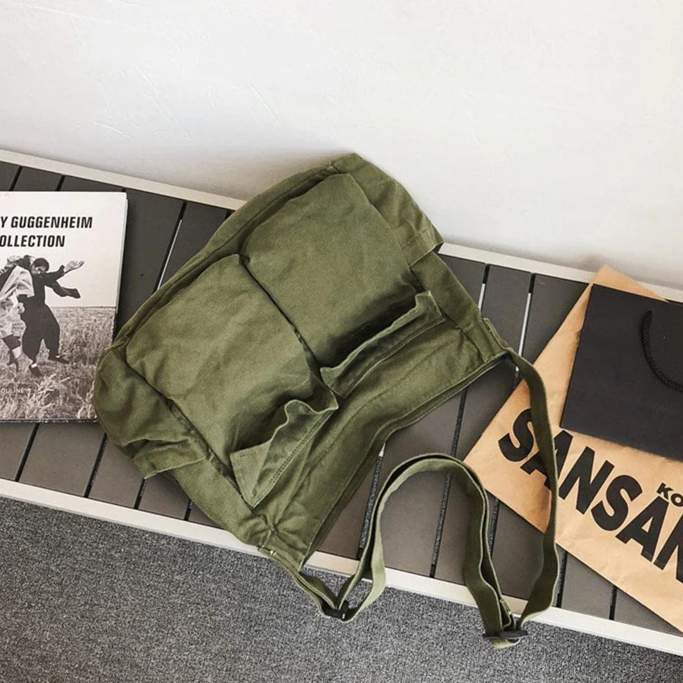 Torba na ramię, Torba na messenger Canvas Duża pojemność Hobo Crossbody Bag z wieloma kieszeniami Casual Bags Shoulder Tote Bag for Women and Men,34 * 15 * 40cm