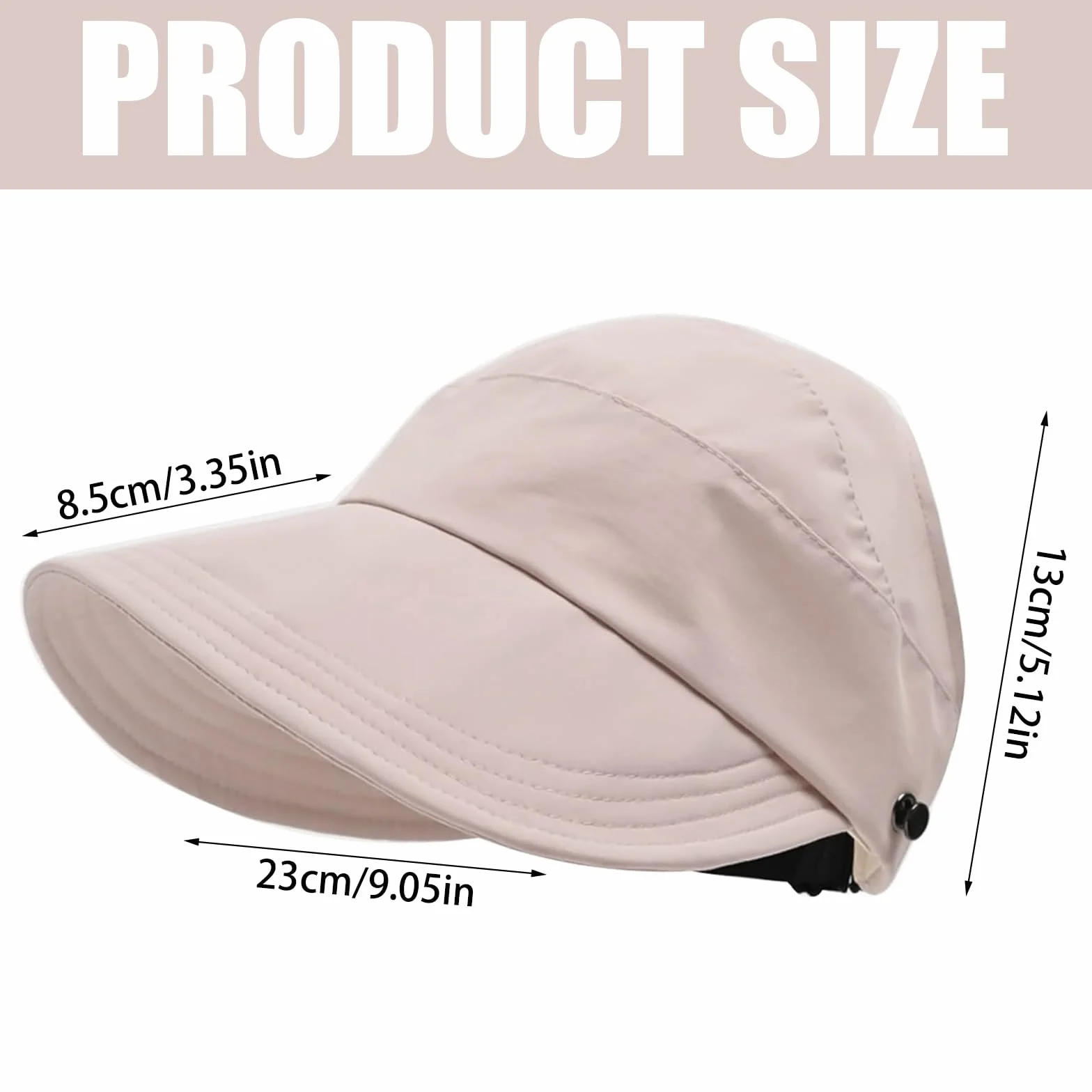 Damski kapelusz przeciwsłoneczny ochrona UV 50, outdoorowa ochrona przed promieniowaniem UV Hollow Top Sun Hat, damska czapka bejsbolowa z otworem na kucyk, składana, odpowiednia do aktywności