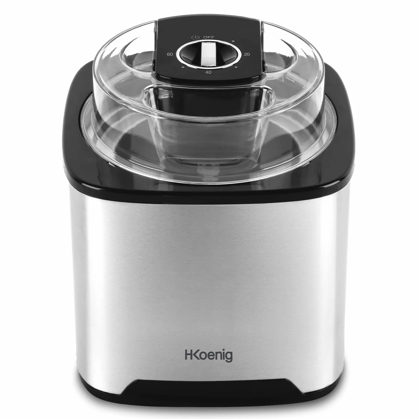 H.Koenig Wytwornica do lodów SRB80, 2L, Stal nierdzewna, 12 W, Automatyczne zatrzymanie