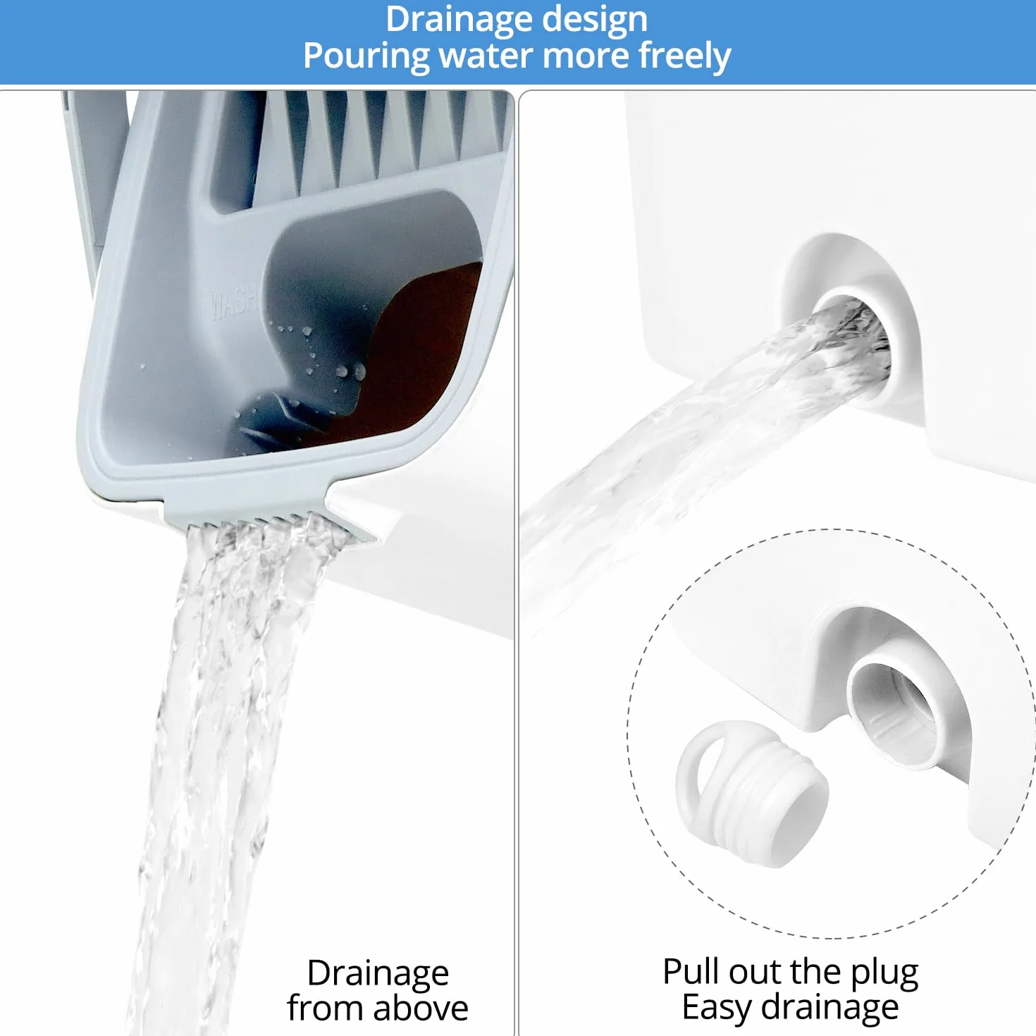 QWORK® Zestaw mopa i wiadra, wielofunkcyjny system czyszczący dwukomorowy, z 10 podkładkami z mikrofibry i uchwytem o długości 120 cm