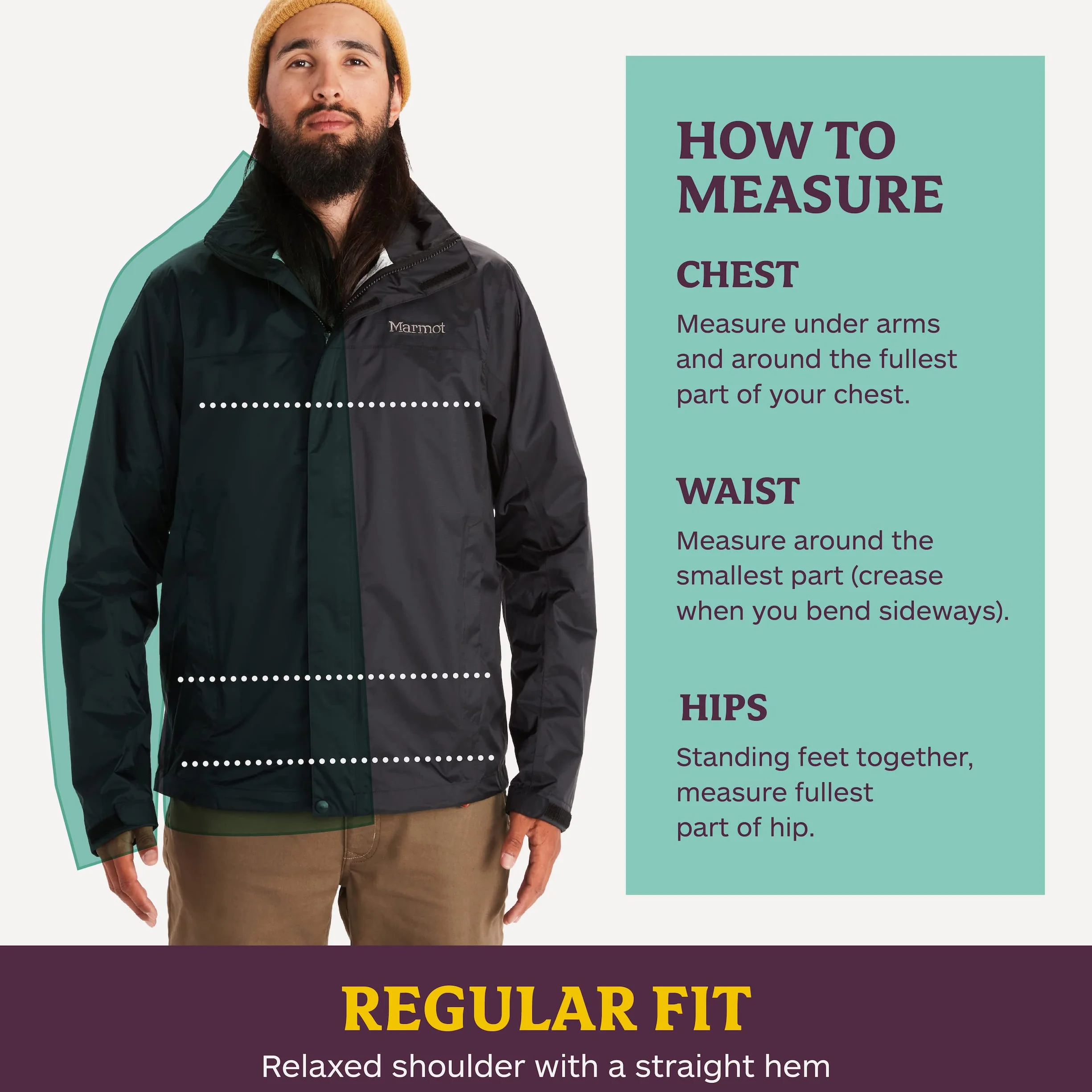 Marmot Meżczyzni PreCip Eco Jacket S22, Wodoodporna kurtka przeciwdeszczowa