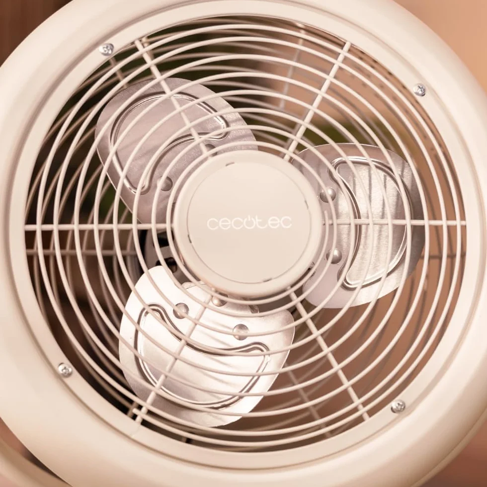 Cecotec - Wentylator sufitowy EnergySilence 250 ClassicStyle - 25 W, 10 wskaźników, 3 łopatki aerodynamiczne, regulowane nachylenie, 2 prędkości, elegancki wygląd