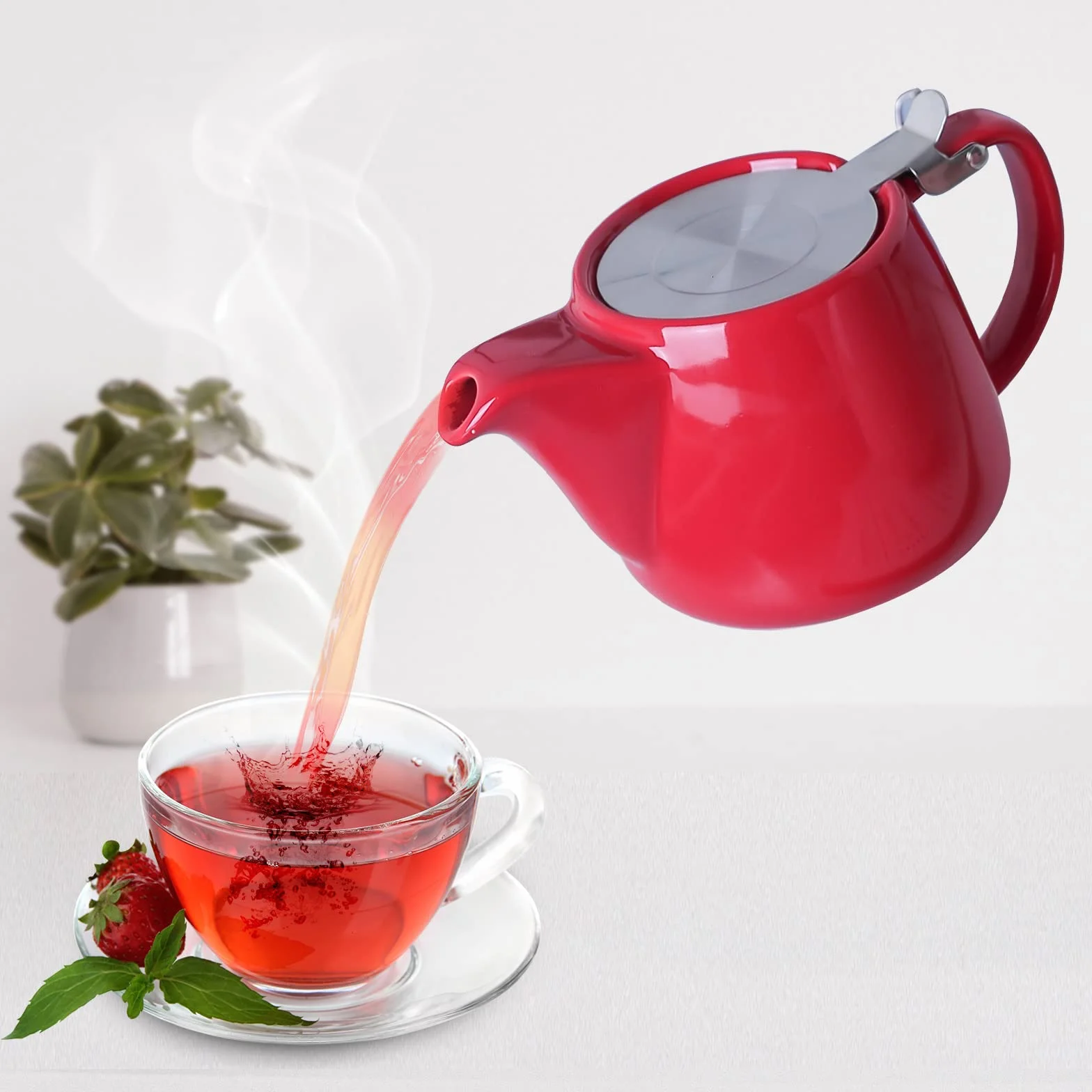 VIVILINEN Czajnik ceramiczny z wyjmowanym zaparzaczem 550 ml
