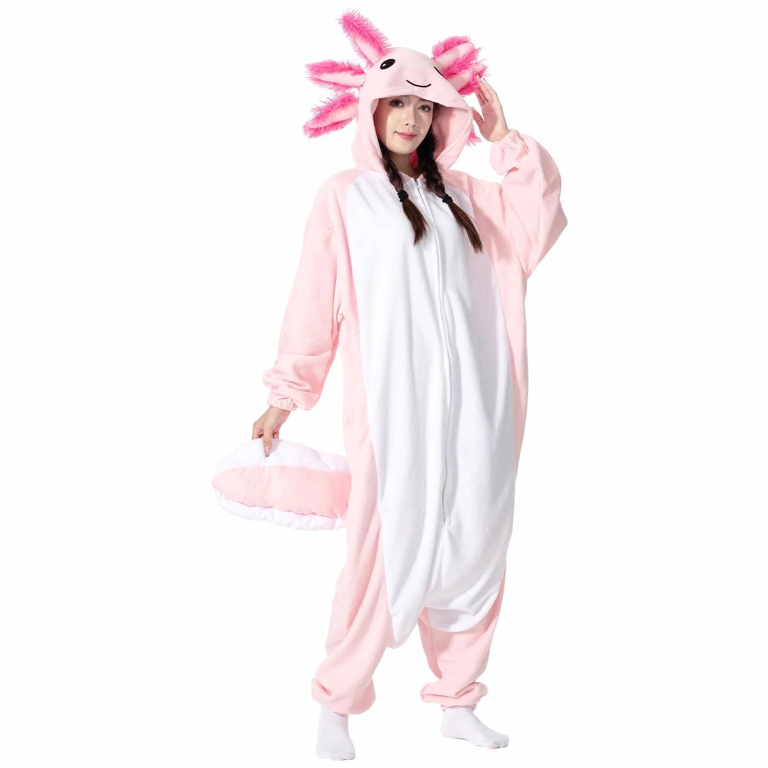 LANFAN Piżama jednoczęściowa dla dorosłych, kostium zwierzęcy unisex, cosplay, kombinezon na Halloween, bielizna nocna dla kobiet i mężczyzn