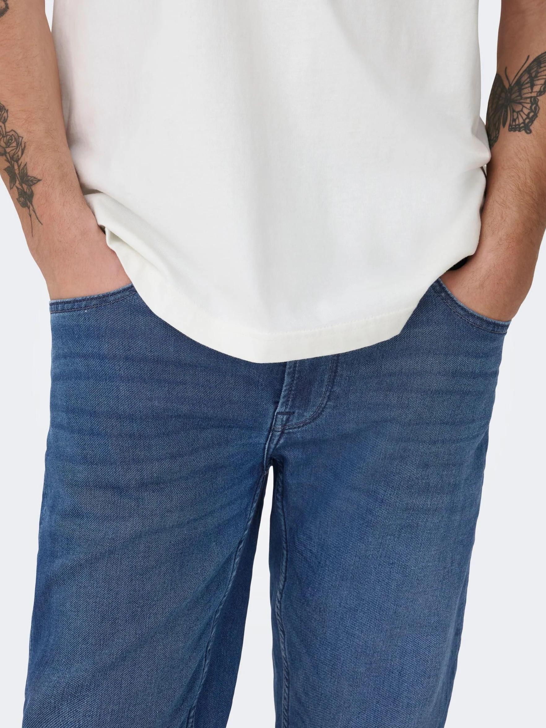 ONLY & SONS Onsloom Dark Blue Sweat Pk 3631 Noos Jeansy slim Mężczyźni
