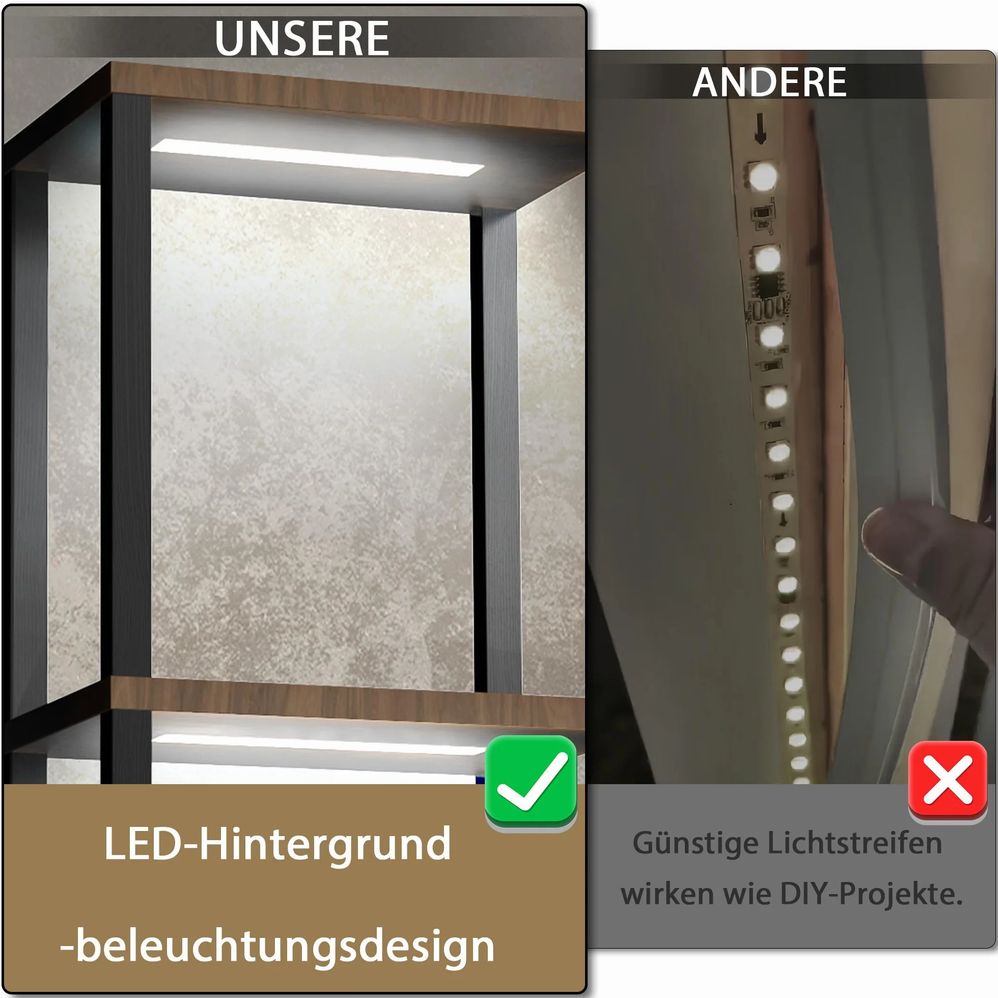XIIW Regał na książki z oświetleniem LED, 5-stopniowa lampa stojąca z drewnianym regałem, ściemniana, lampa stojąca z 3 stopniami temperatury barwowej i regulacją jasności, do salonu, regał stojący do