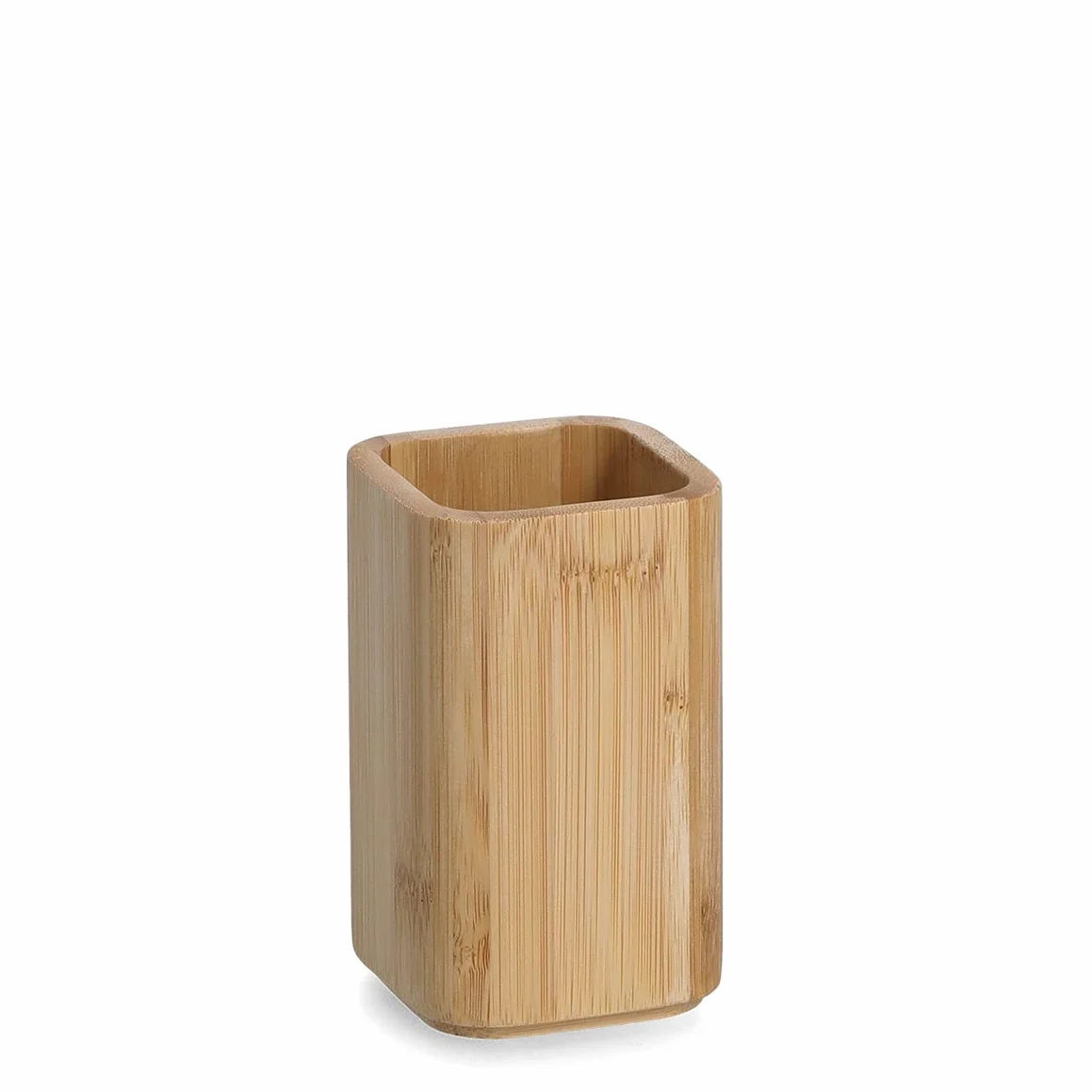 Zeller kubek na szczoteczki do zębów bambusowy 7x7x11,4 cm