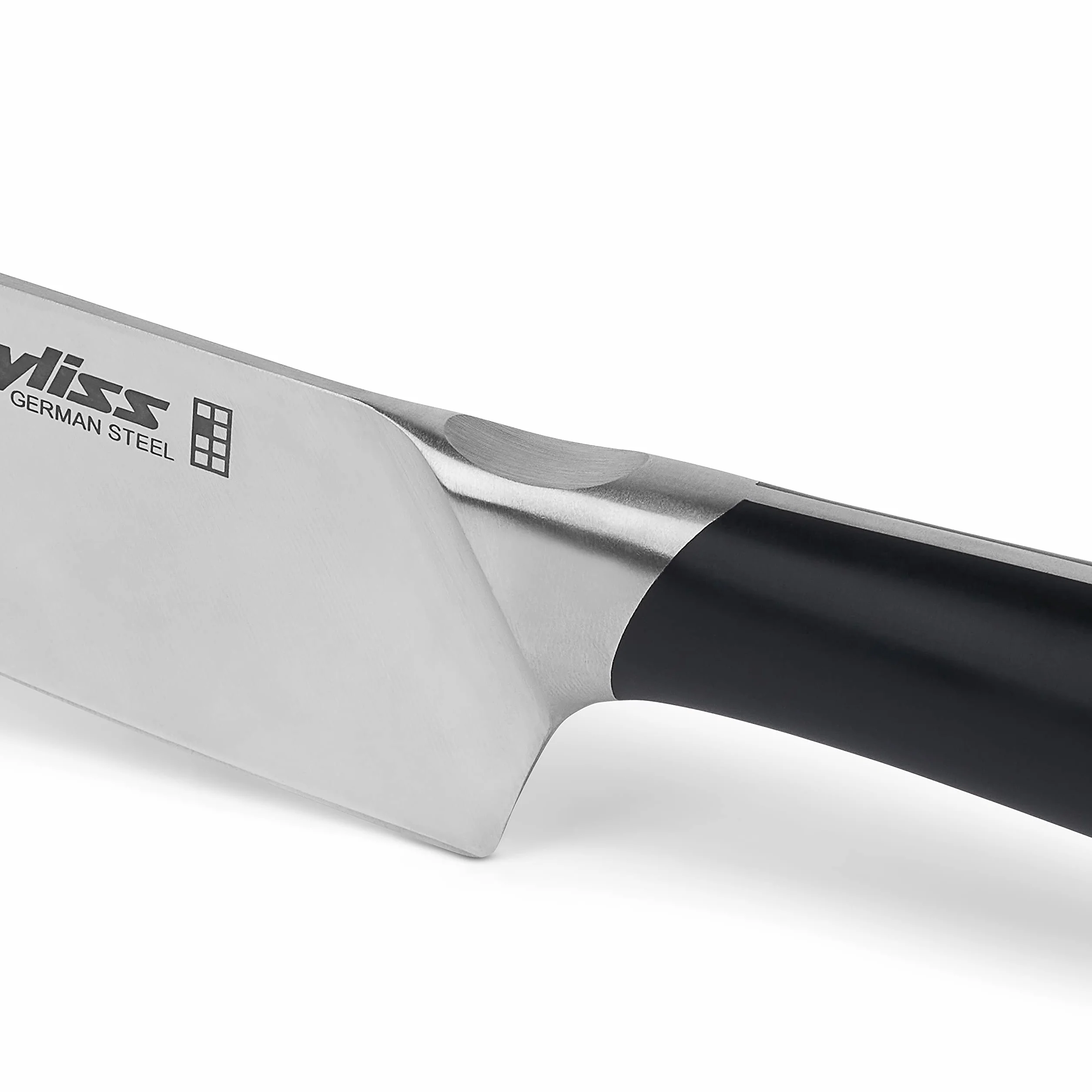 Zyliss Comfort Pro Mini nóż Santoku, kuty niemiecki nóż ze stali nierdzewnej, czarny uchwyt z podpórką na palce, nóż kuchenny