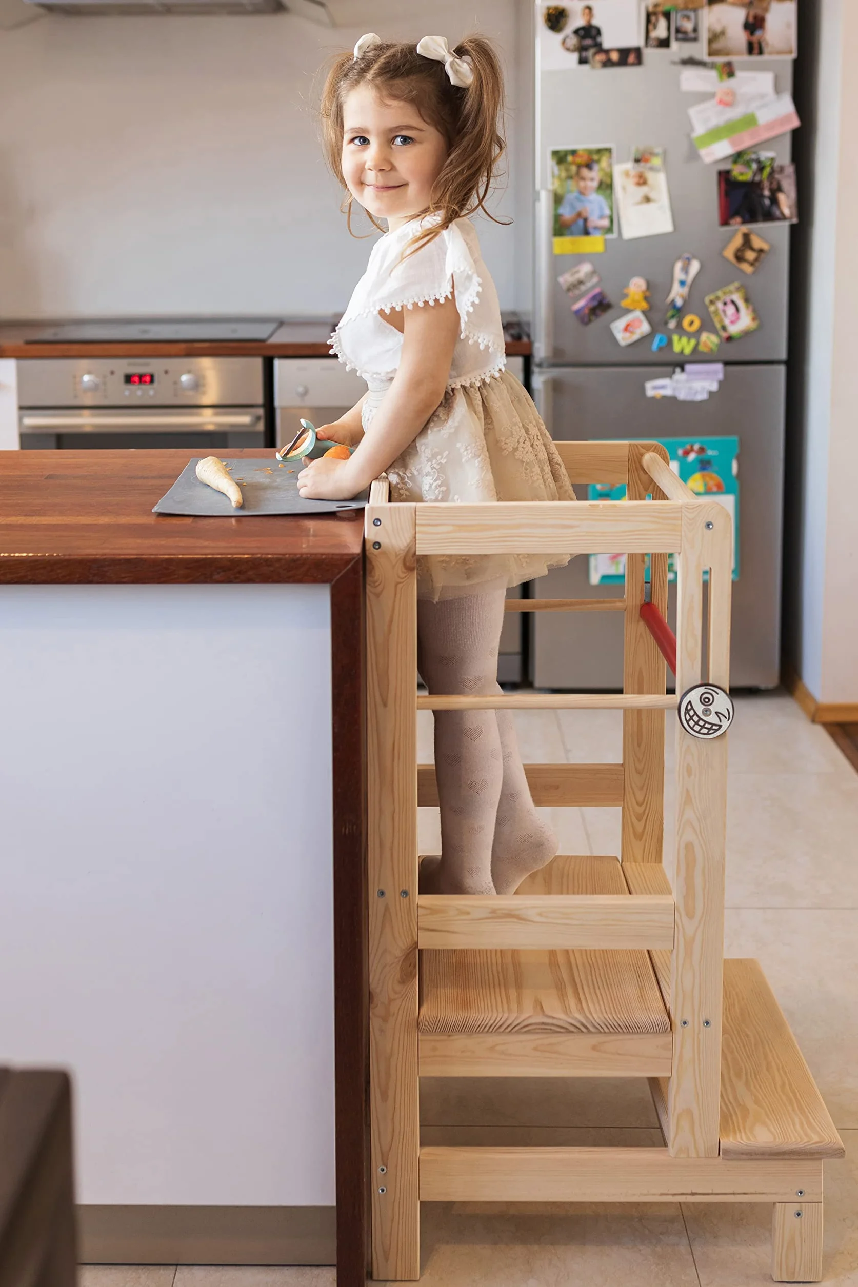 BESTFORM Wieża do nauki Montessori dla dzieci 3 poziomy regulacji K03