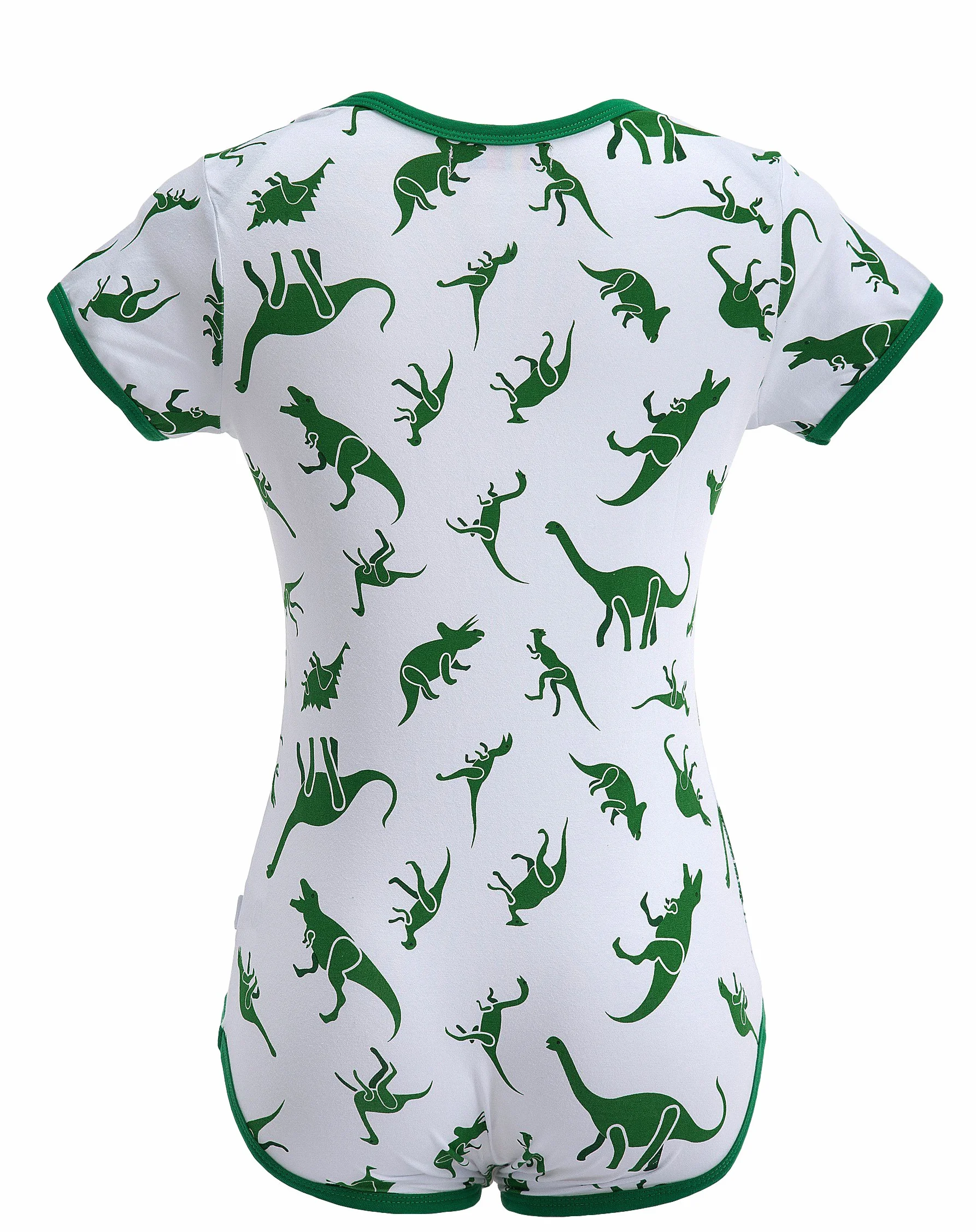 LittleForBig Dorośli Baby miłośnik pieluszek(ABDL) zatrzas w komkroku jednoczęściowy śpioszki-Dinozaura wzór