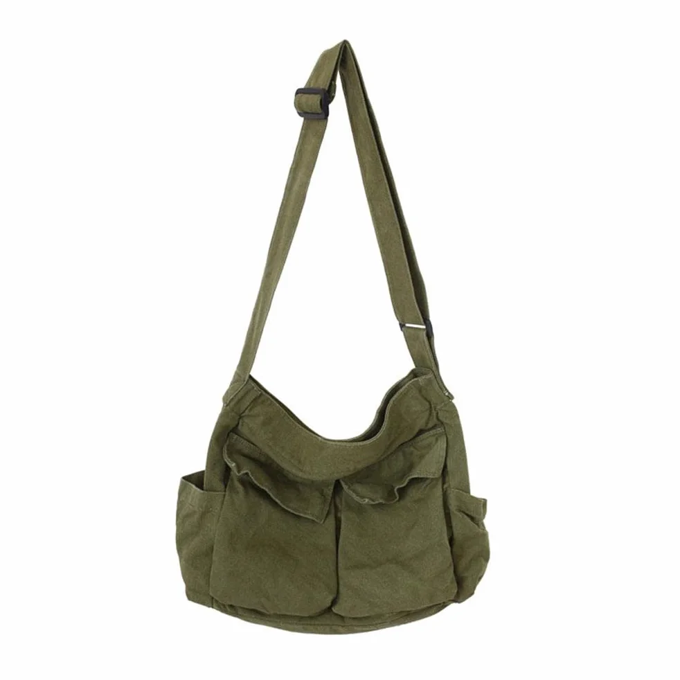 Torba na ramię, Torba na messenger Canvas Duża pojemność Hobo Crossbody Bag z wieloma kieszeniami Casual Bags Shoulder Tote Bag for Women and Men,34 * 15 * 40cm