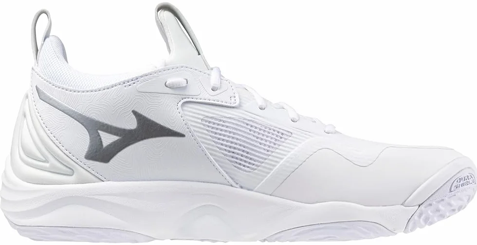 Mizuno Wave Momentum 3 Men's Volleyball Shoe, White-Silver, 8.5