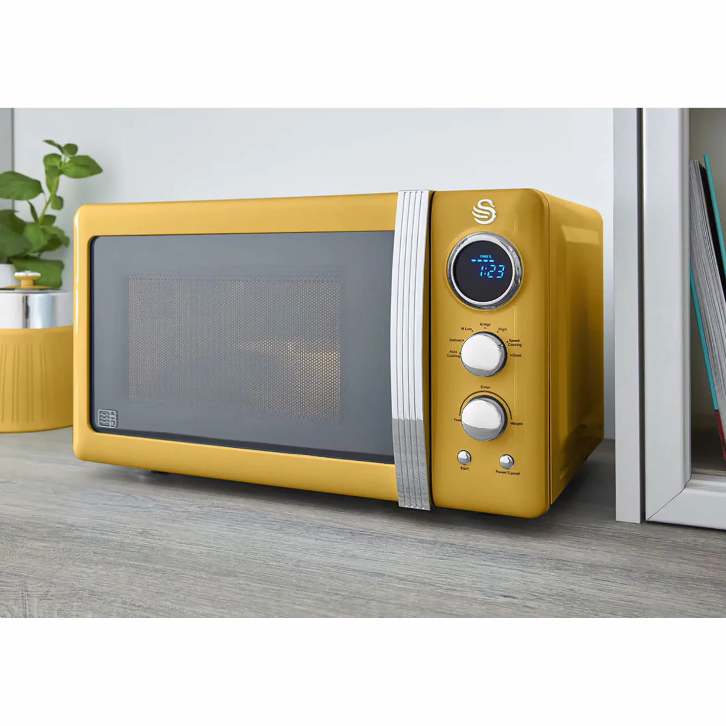 Swan Retro SM22030YELNEU cyfrowa kuchenka mikrofalowa 20 l 800 W żółty