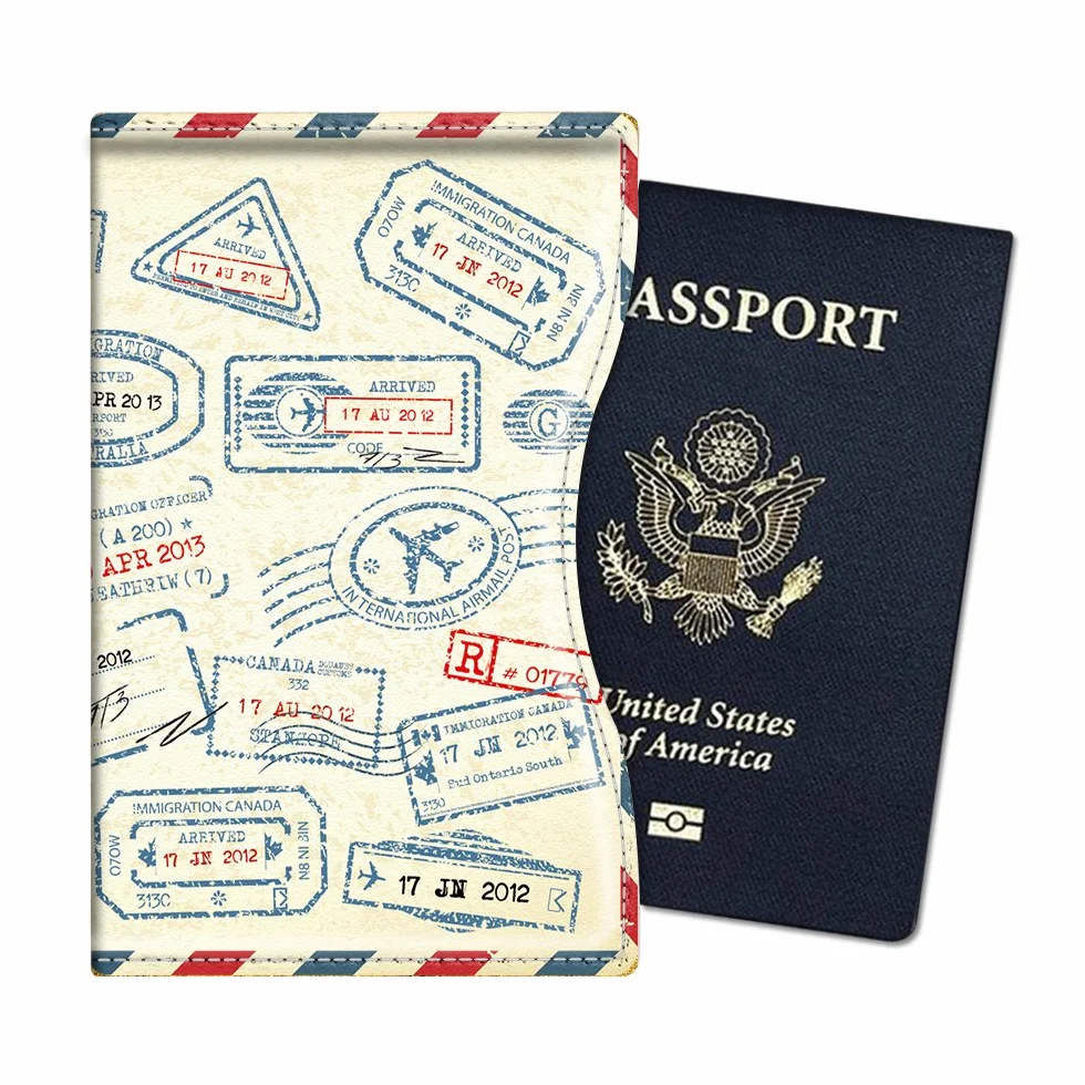 FINTIE Etui na paszport/kartę szczepień - Ultra cienkie, premium etui ze sztucznej skóry, etui na paszport, etui na dokumenty z blokadą RFID,, 14*10.5*1 cm