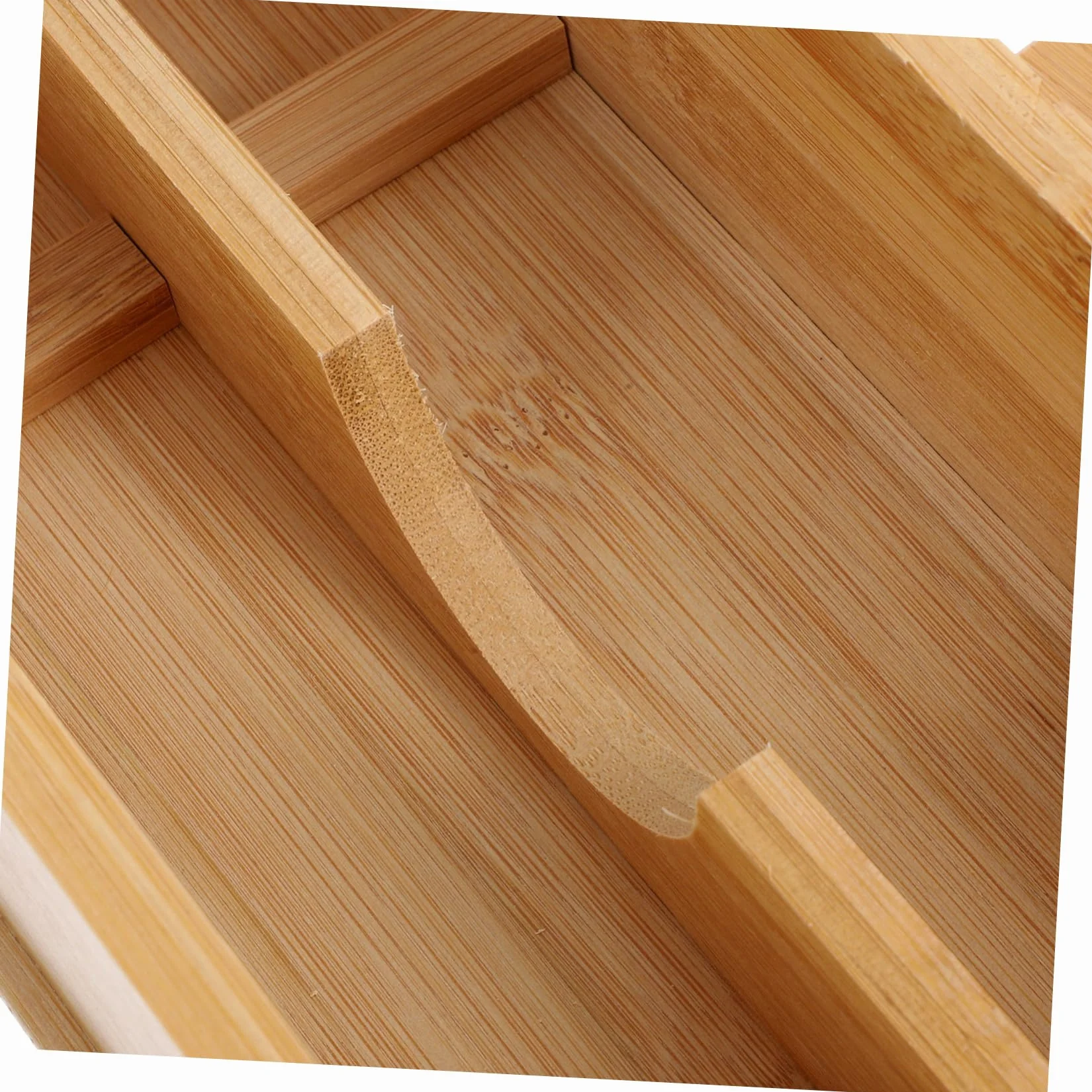 Storage Box with Lid Natural Bamboo Utensil Holder for Kitchen Drawer Organizer Versatile Container for Home Restaurant and Events