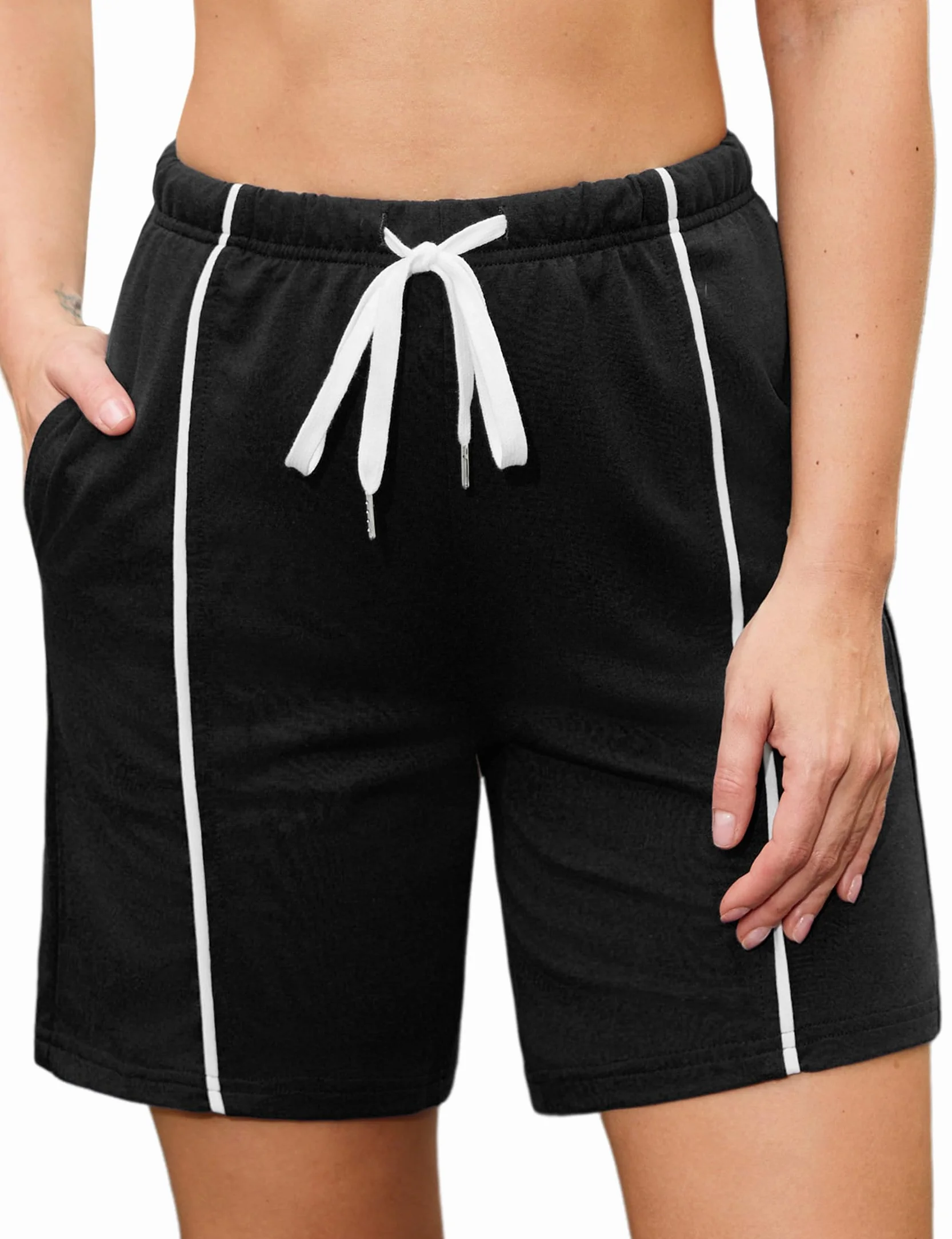 Damskie spodenki do biegania Lounge Gym Athletic Sport Dres spodnie z wysokim stanem wędrówki jogging spodenki dresowe z kieszeniami