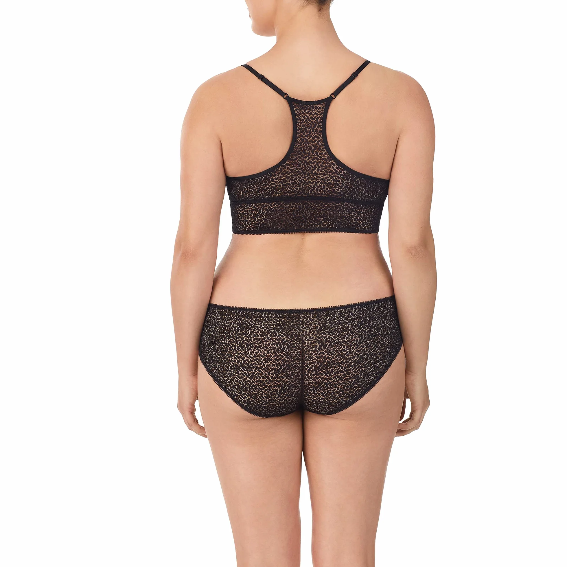 DKNY Damski nowoczesny koronkowy biustonosz typu Racerback Longline Bralette