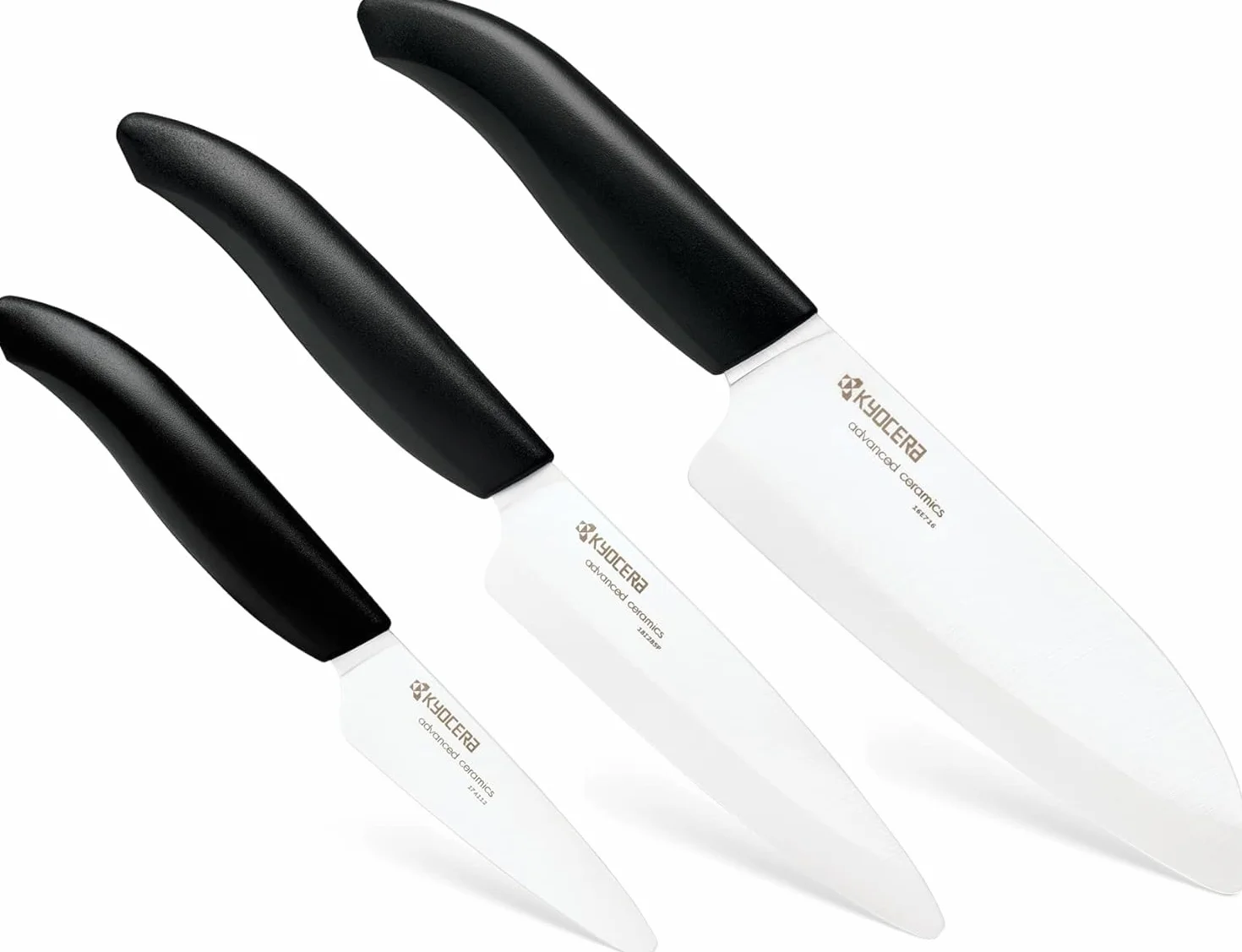 Kyocera FK-3PC BK GEN 3-częściowy zestaw noży ceramicznych z tworzywa sztucznego, ceramika, czarny/biały