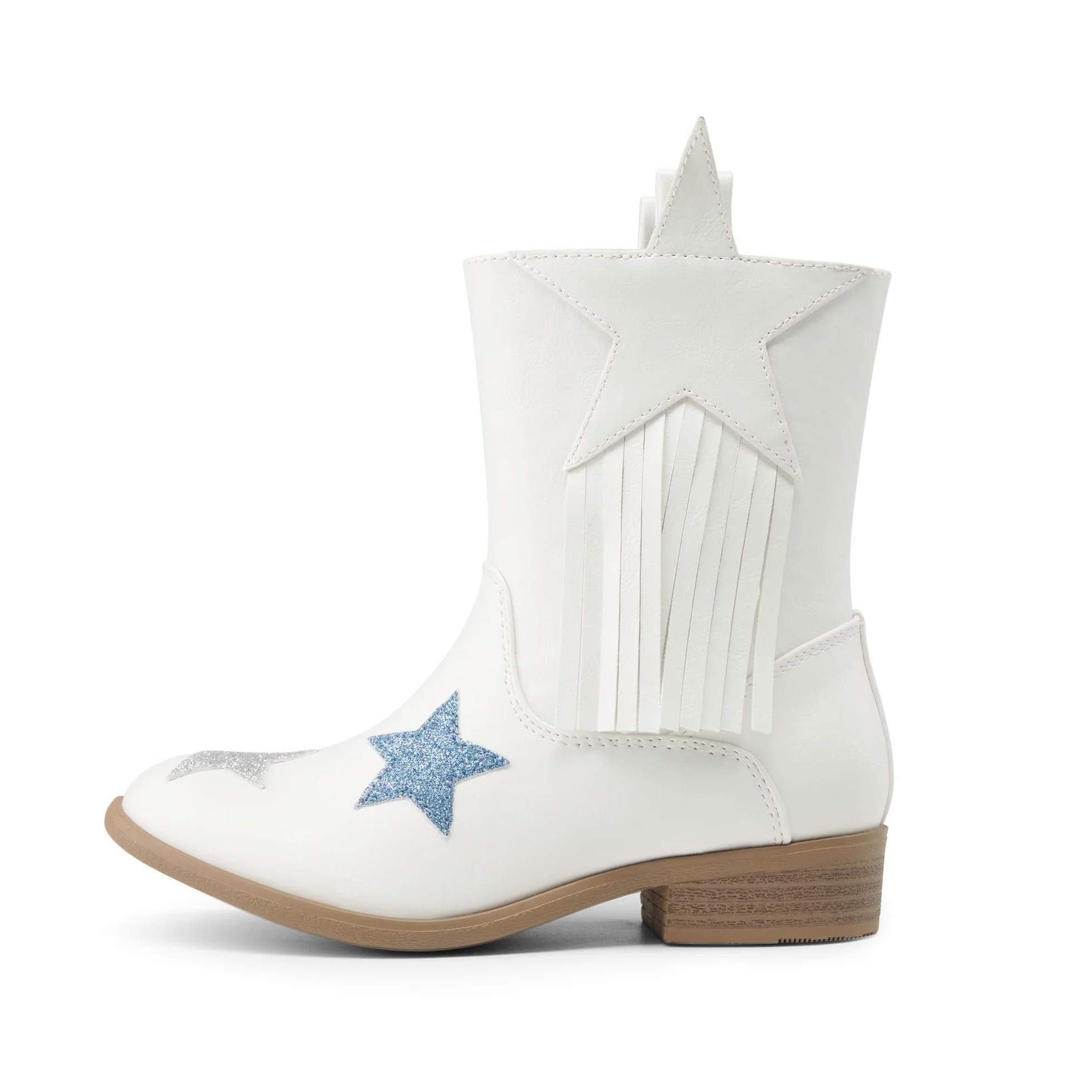 DREAM PAIRS Dziewczęce kowbojskie kowbojskie zachodnie buty z frędzlami do połowy łydki